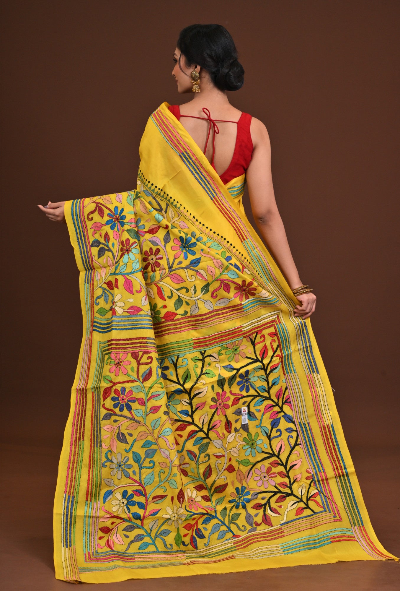 Pure Silk Kantha Saree Thumbnail
