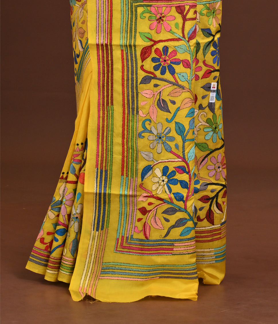 Pure Silk Kantha Saree Thumbnail