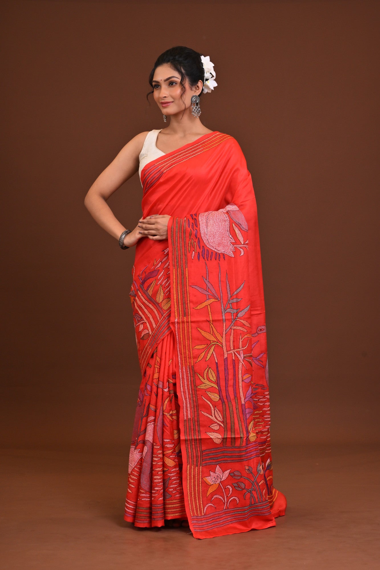 Pure Silk Kantha Saree Thumbnail