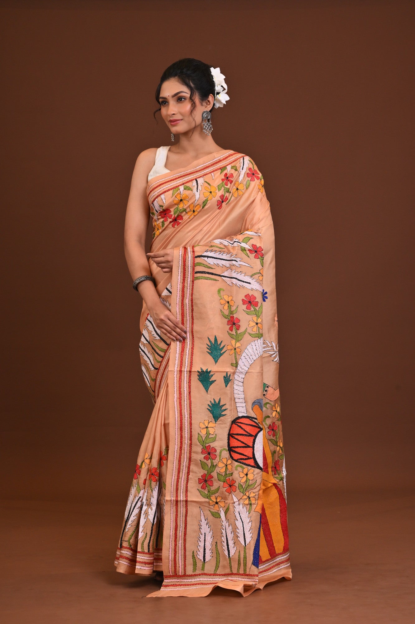 Pure Silk Kantha Saree Thumbnail