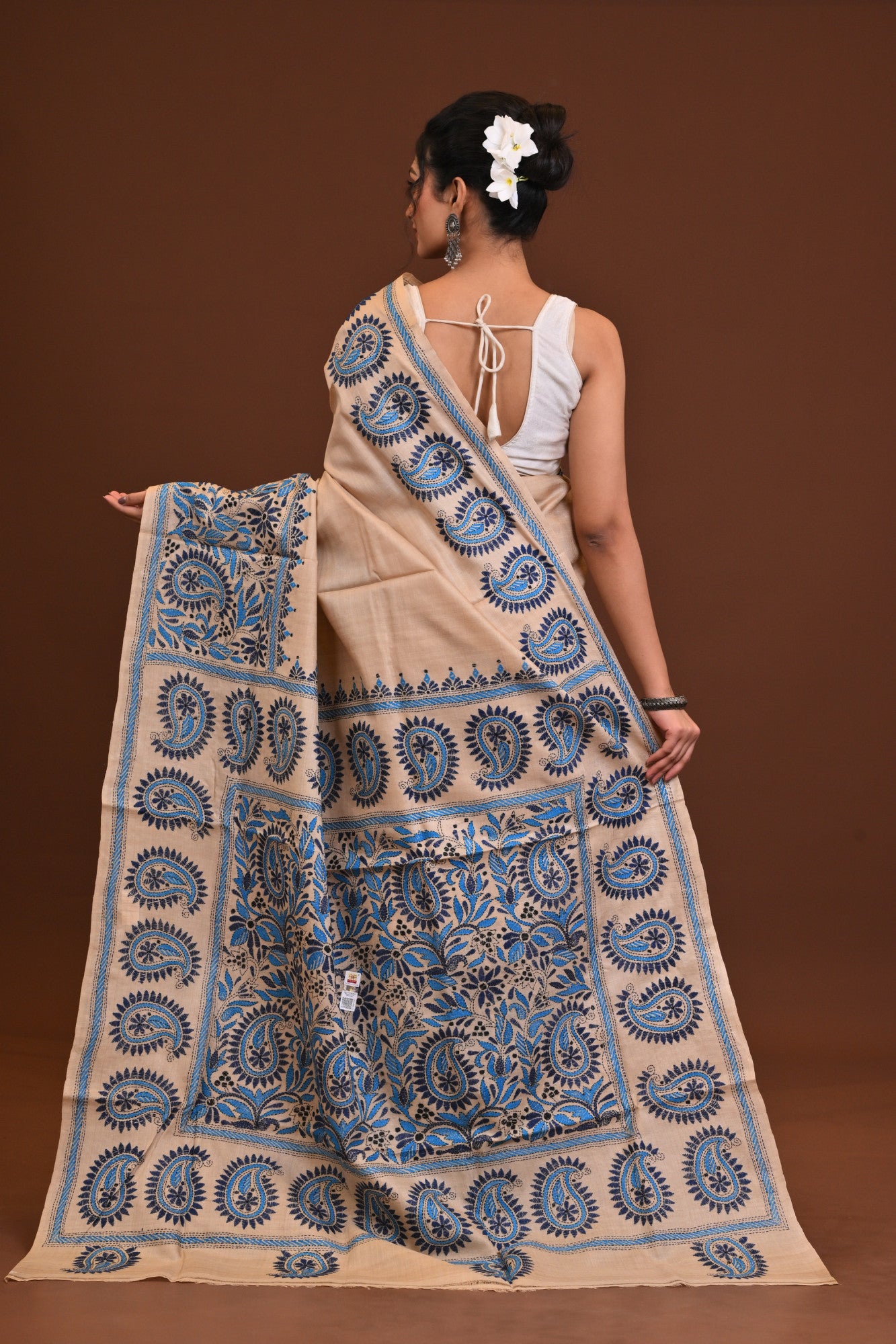 Pure Silk Kantha Saree Thumbnail