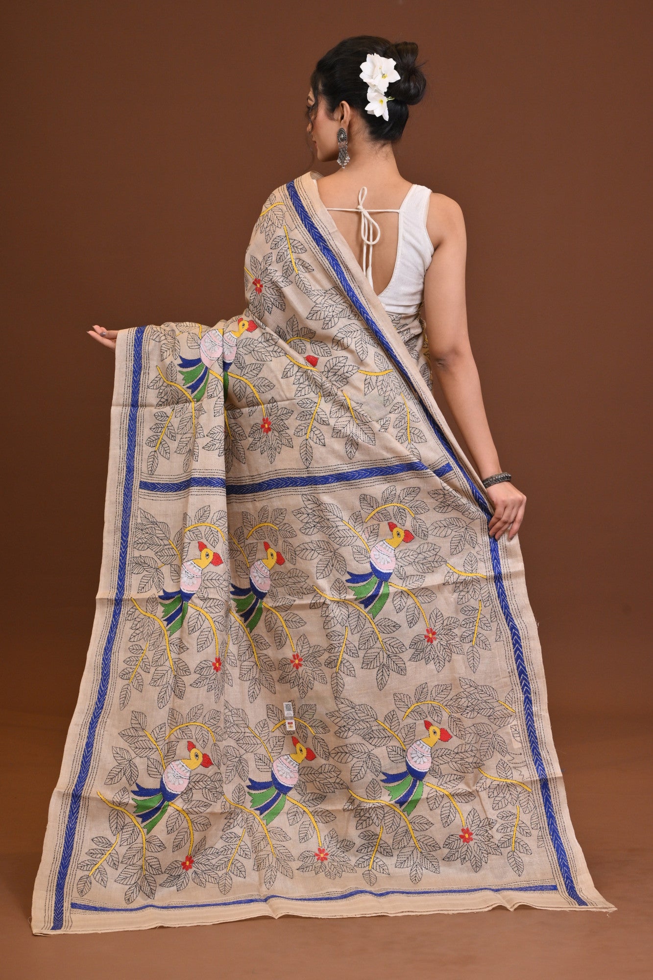 Pure Silk Kantha Saree Thumbnail