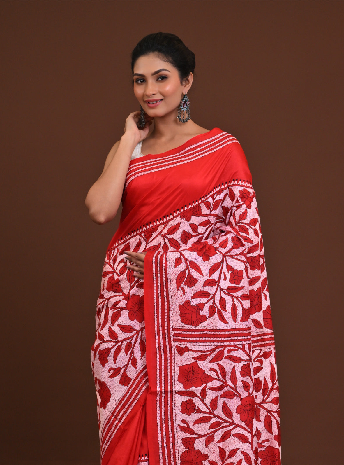 Pure Silk Kantha Saree