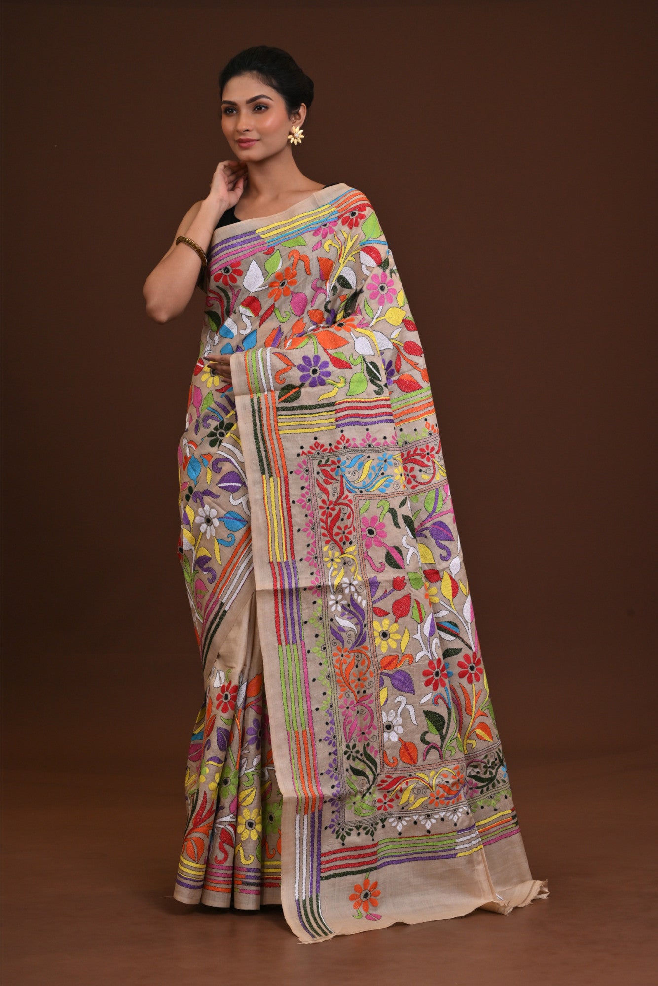 Gachi By Gachi Silk Kantha Saree
