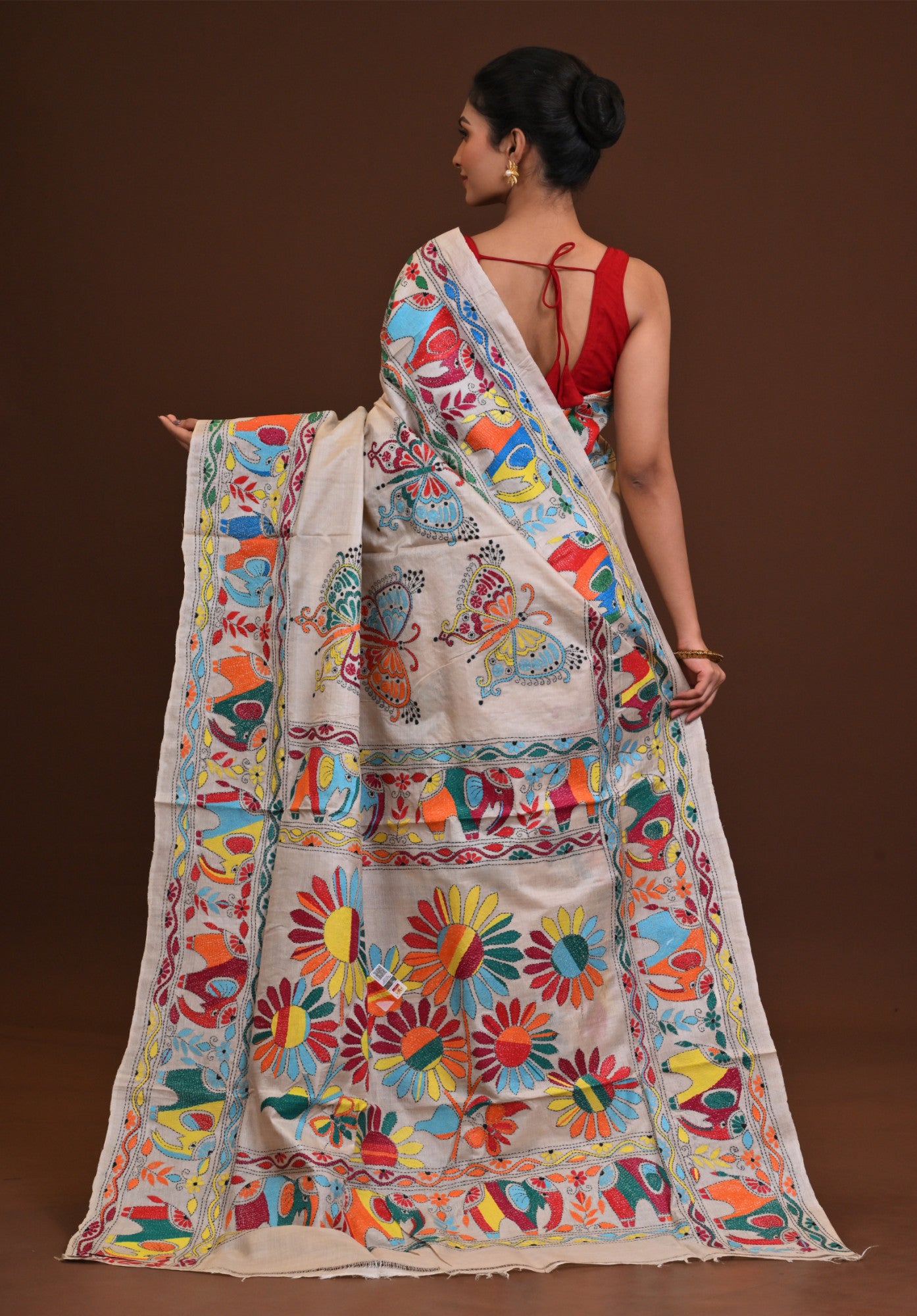 Pure Silk Kantha Saree Thumbnail