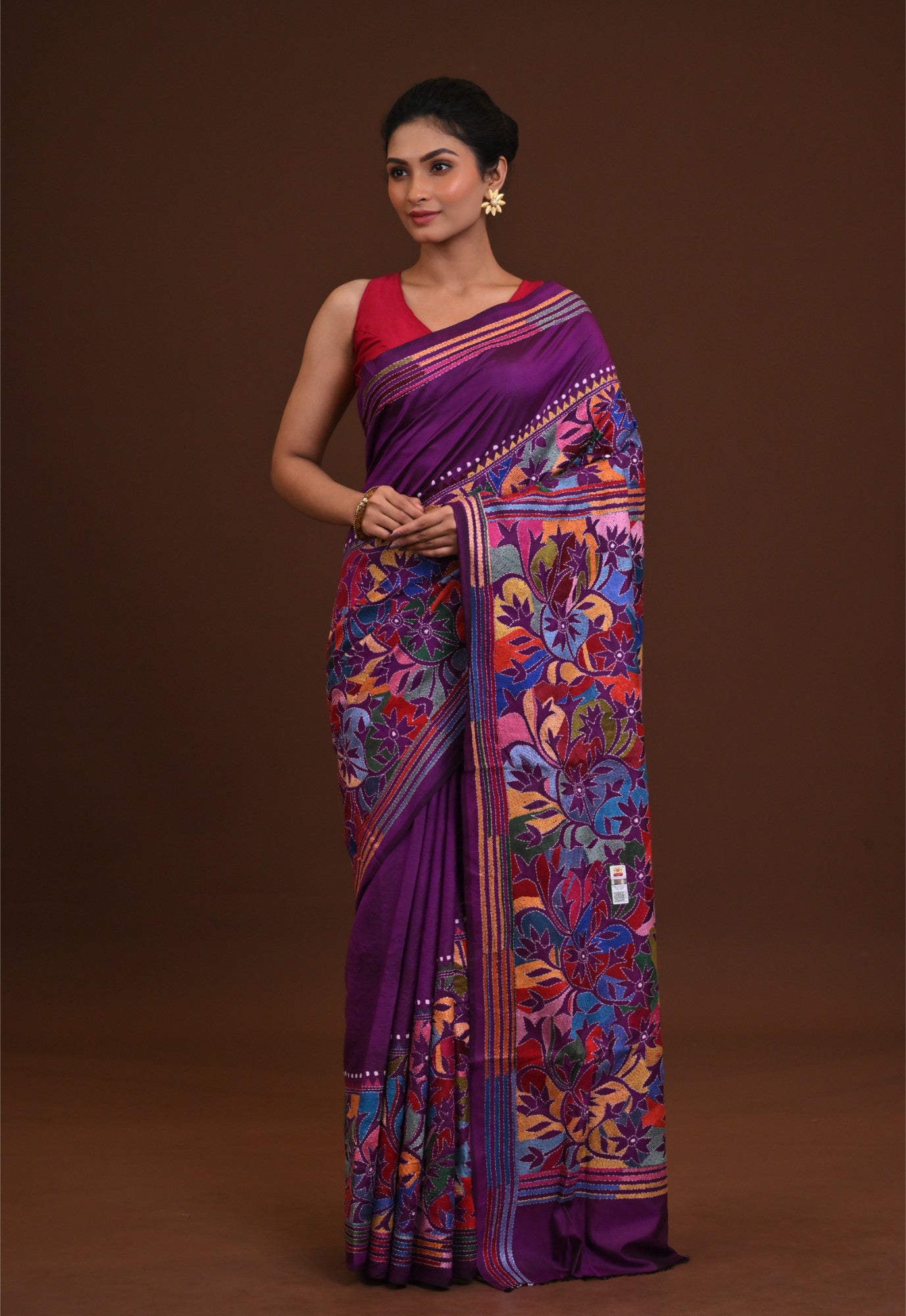 Pure Silk Kantha Saree Thumbnail