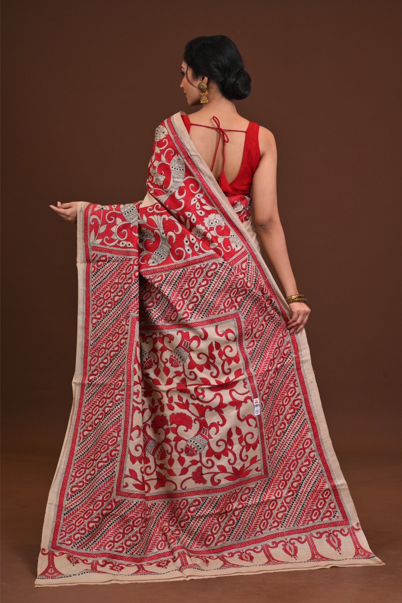 Pure Silk Kantha Saree Thumbnail