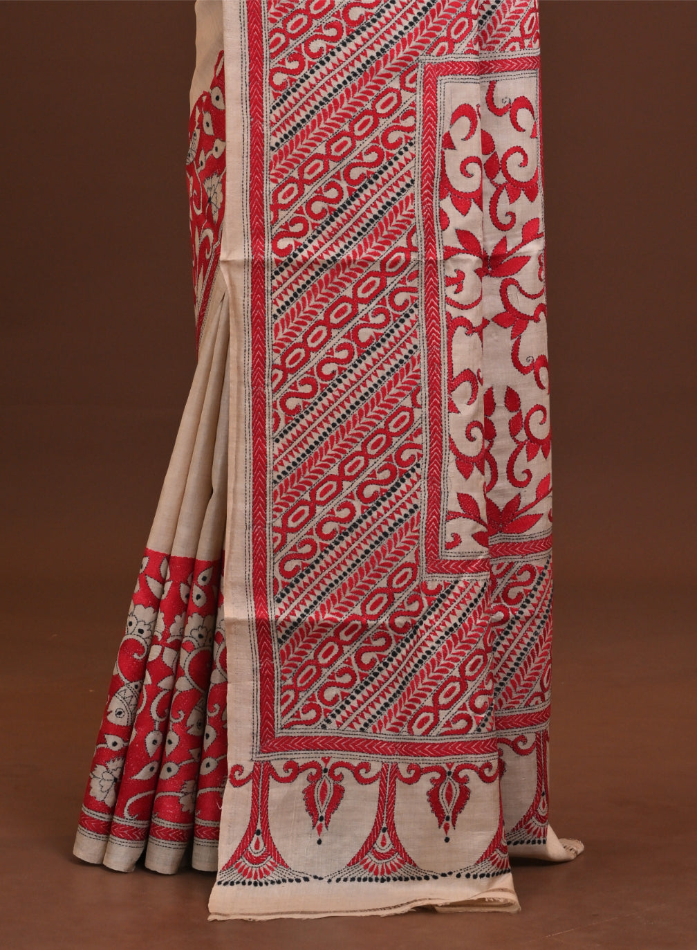 Pure Silk Kantha Saree Thumbnail