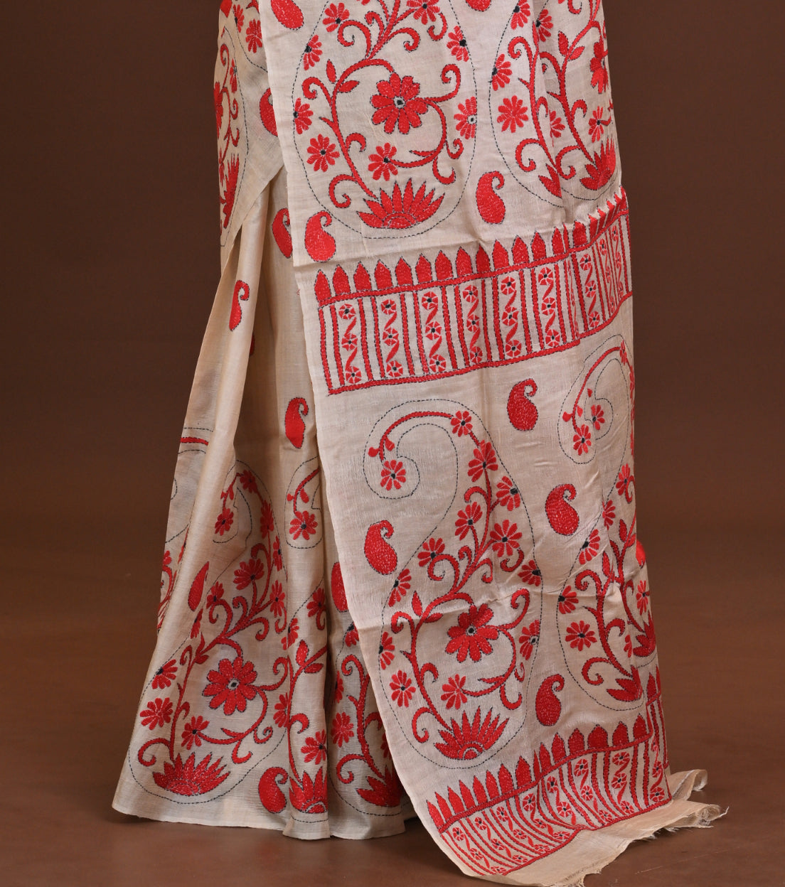 Pure Silk Kantha Saree Thumbnail