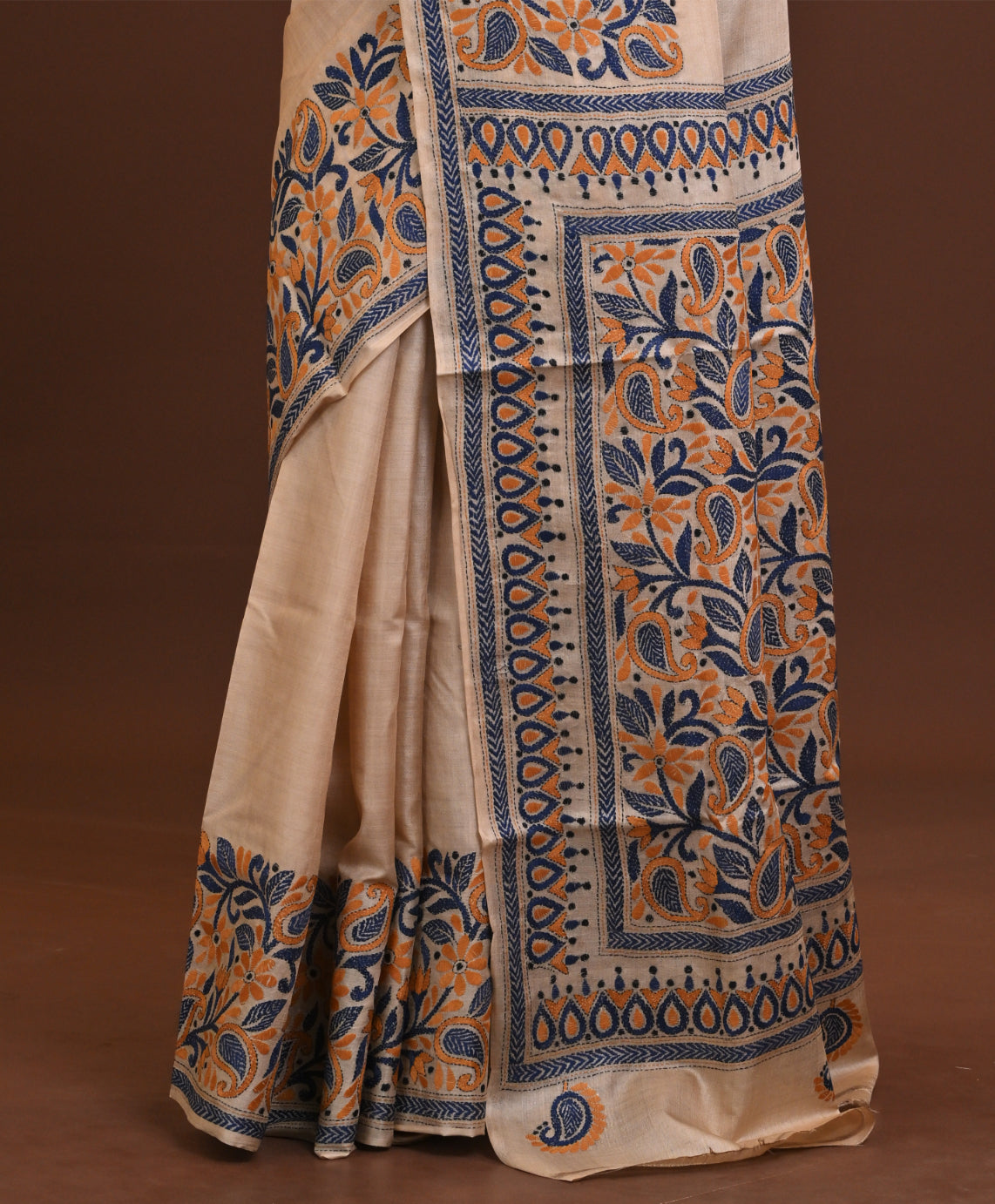 Pure Silk Kantha Saree Thumbnail