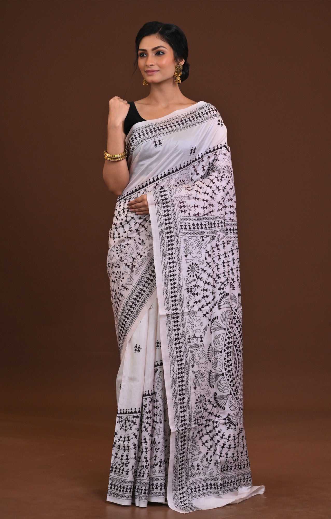 Pure Silk Kantha Saree Thumbnail