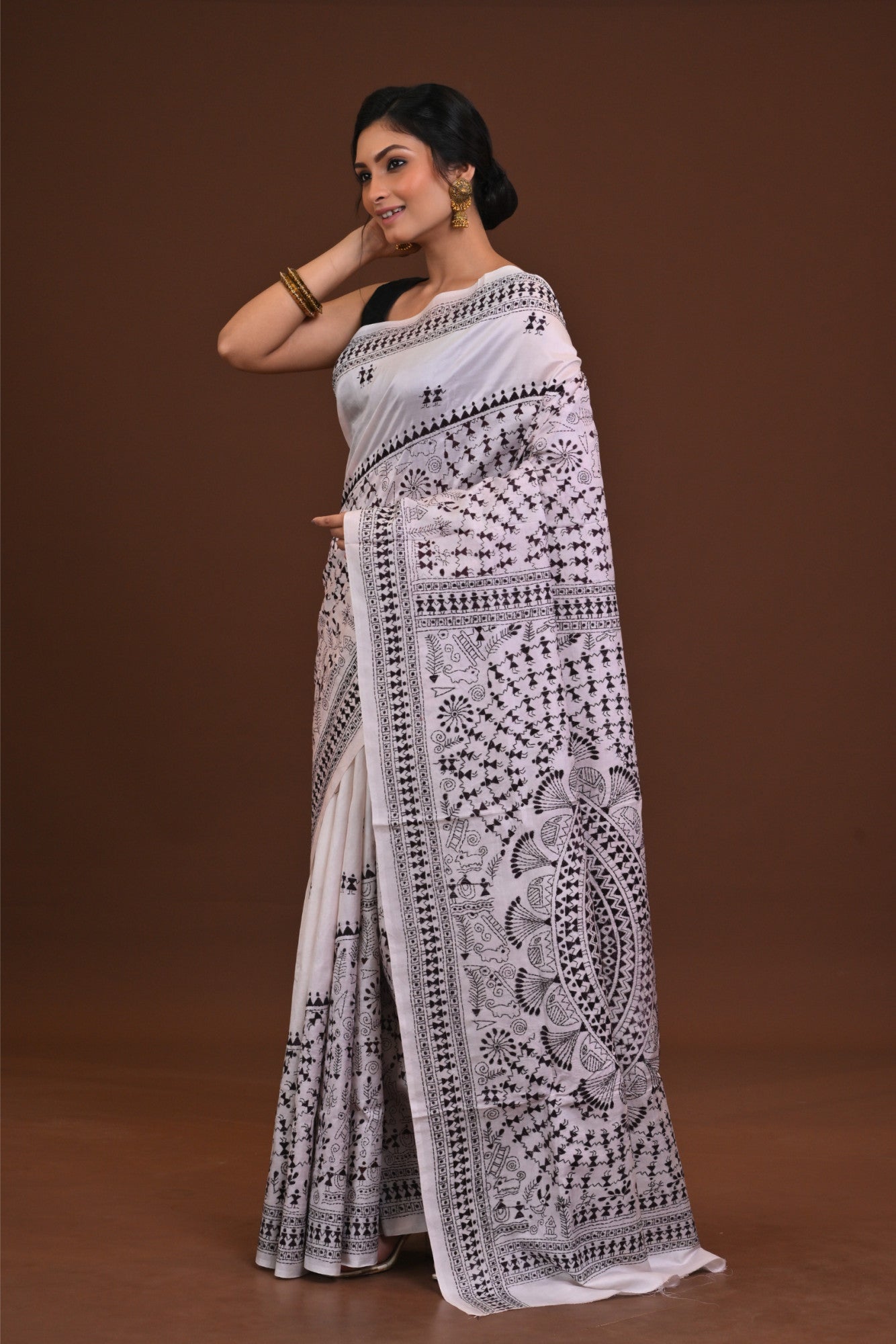Pure Silk Kantha Saree Thumbnail