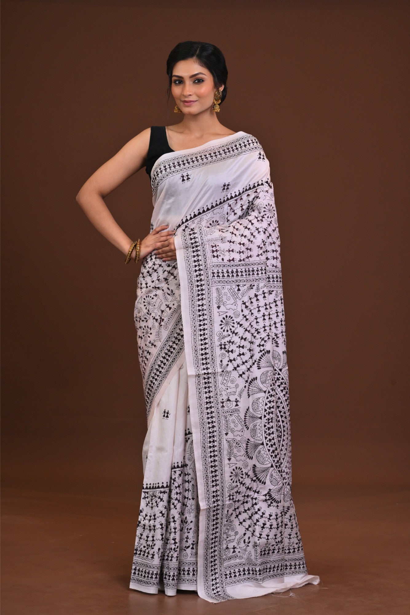 Pure Silk Kantha Saree Thumbnail