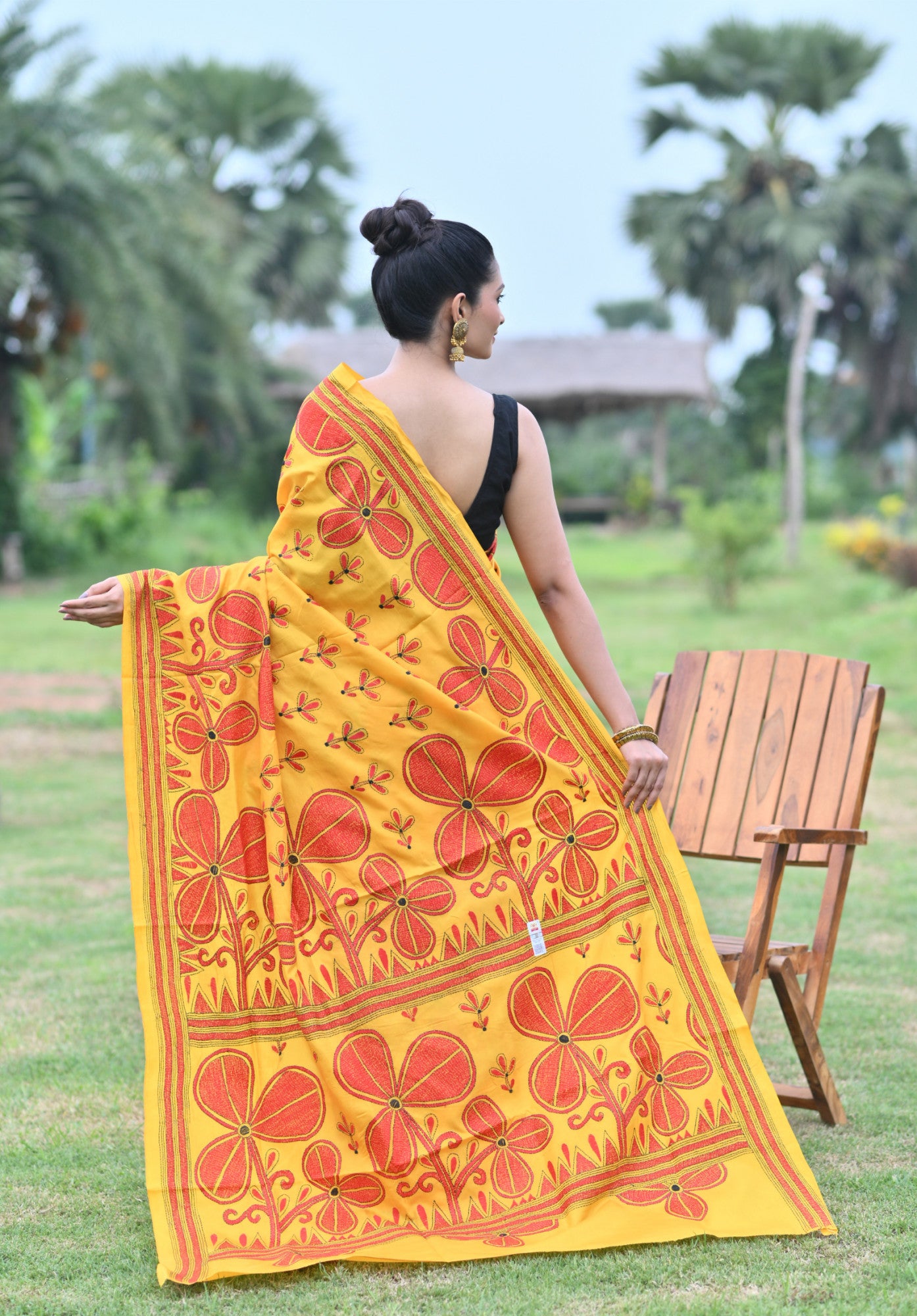Pure Silk Kantha Saree Thumbnail