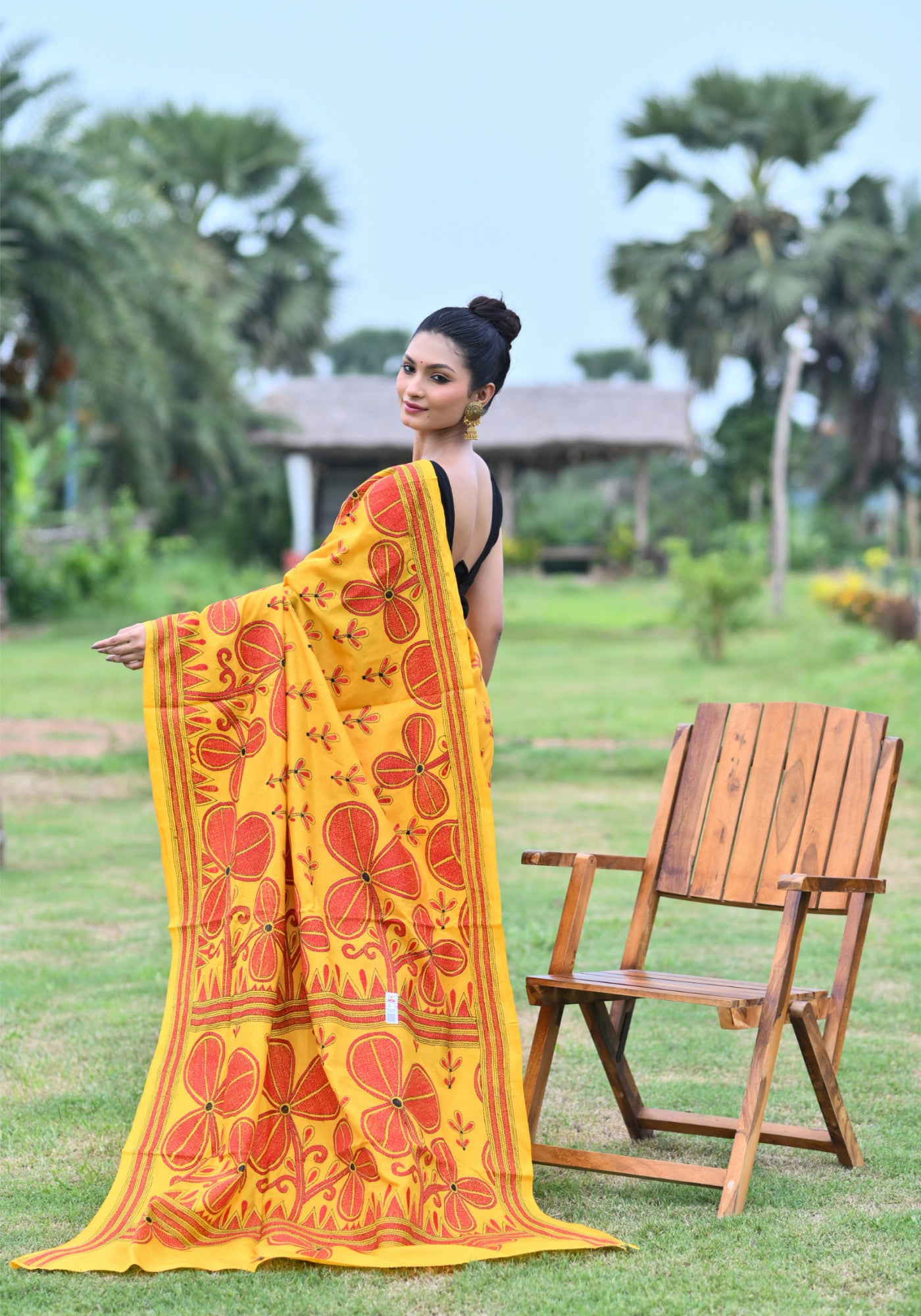 Pure Silk Kantha Saree Thumbnail