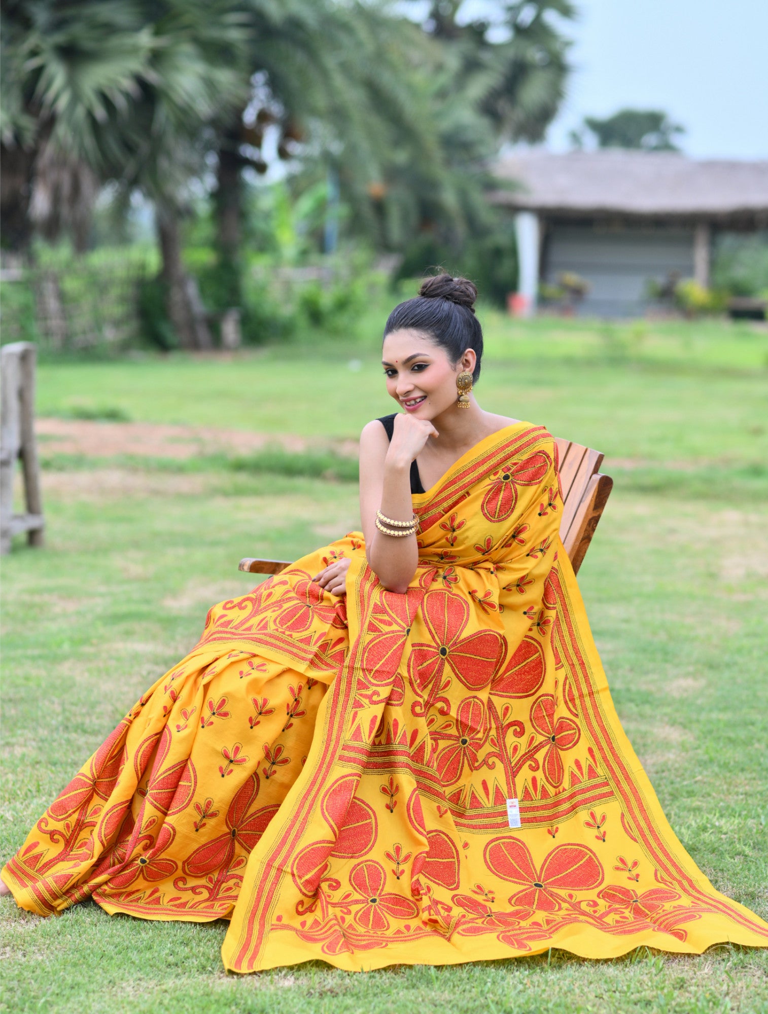 Pure Silk Kantha Saree Thumbnail