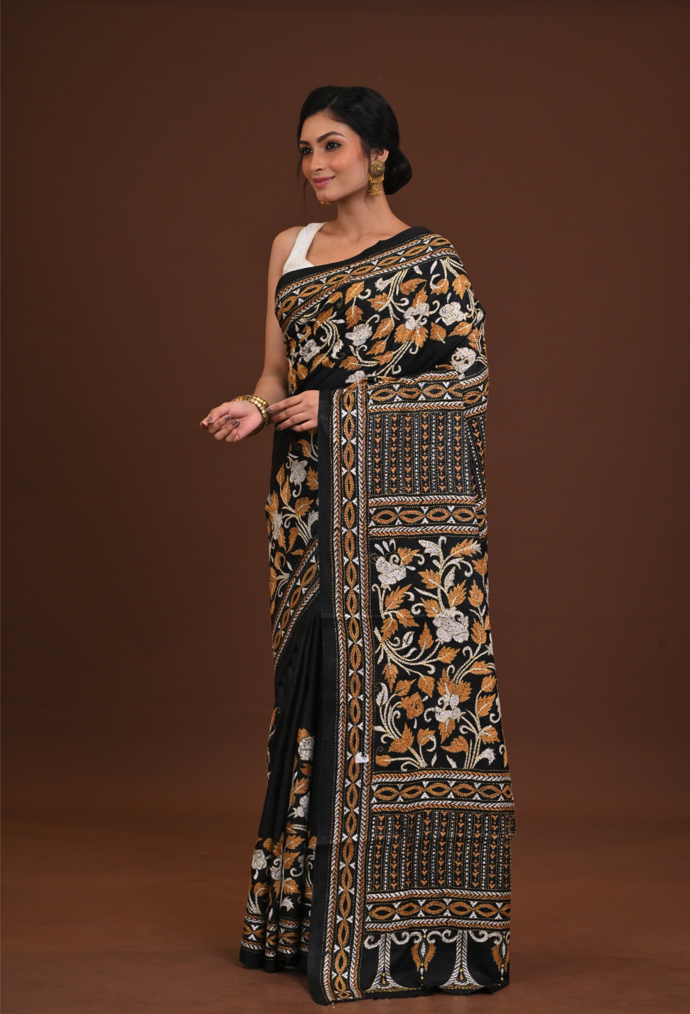 Pure Silk Kantha Saree Thumbnail