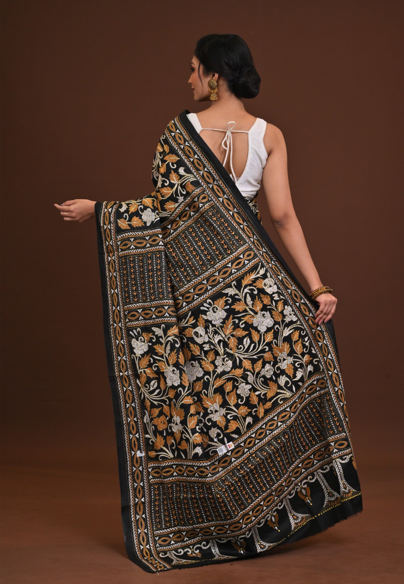 Pure Silk Kantha Saree Thumbnail