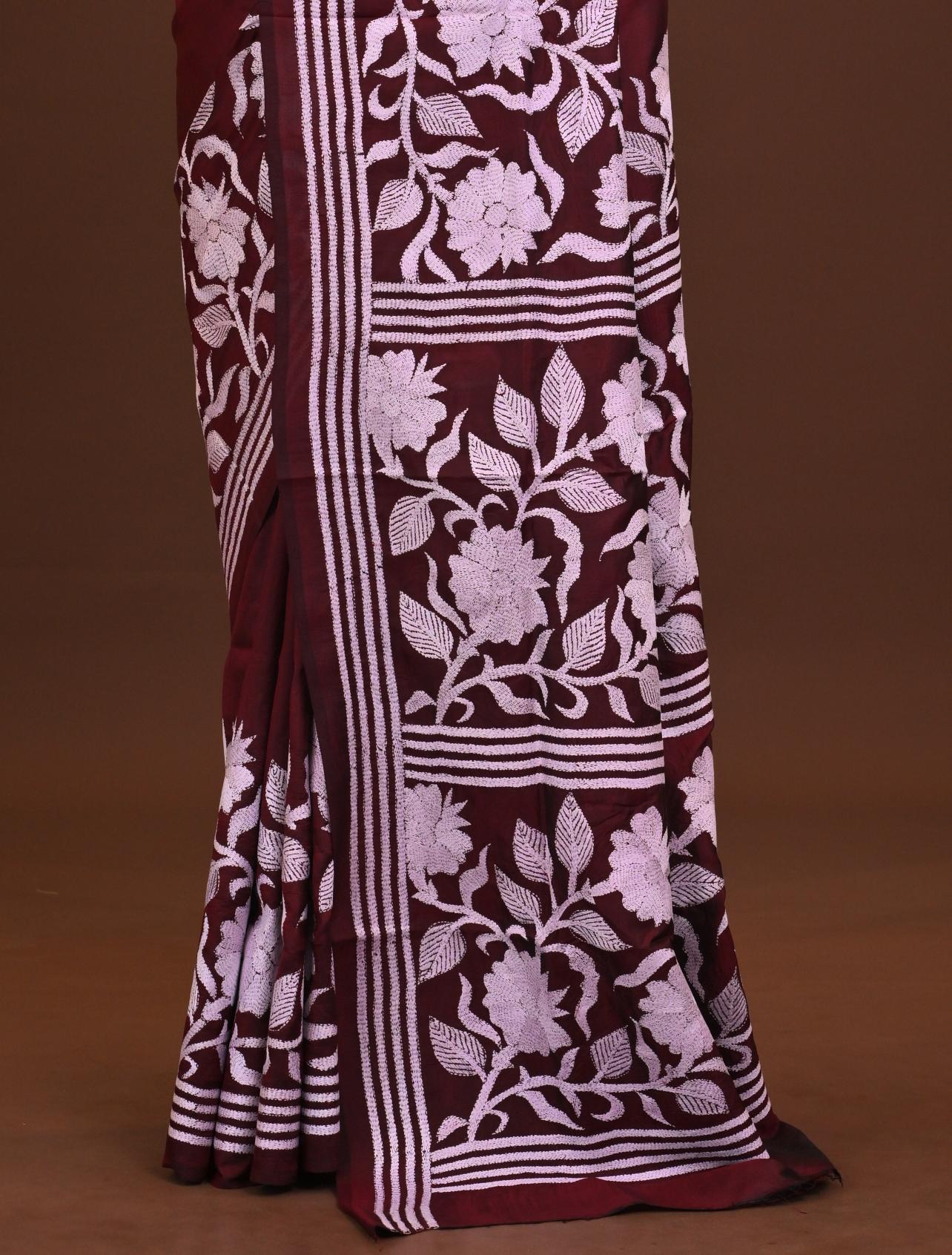 Pure Silk Kantha Saree Thumbnail