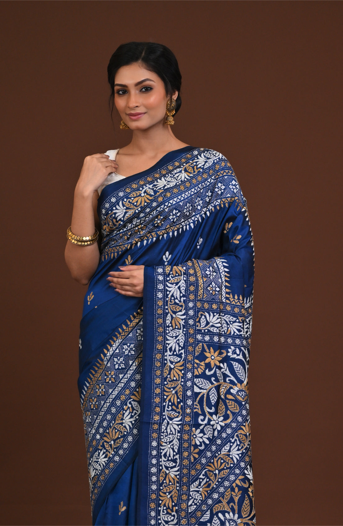 Pure Silk Kantha Saree