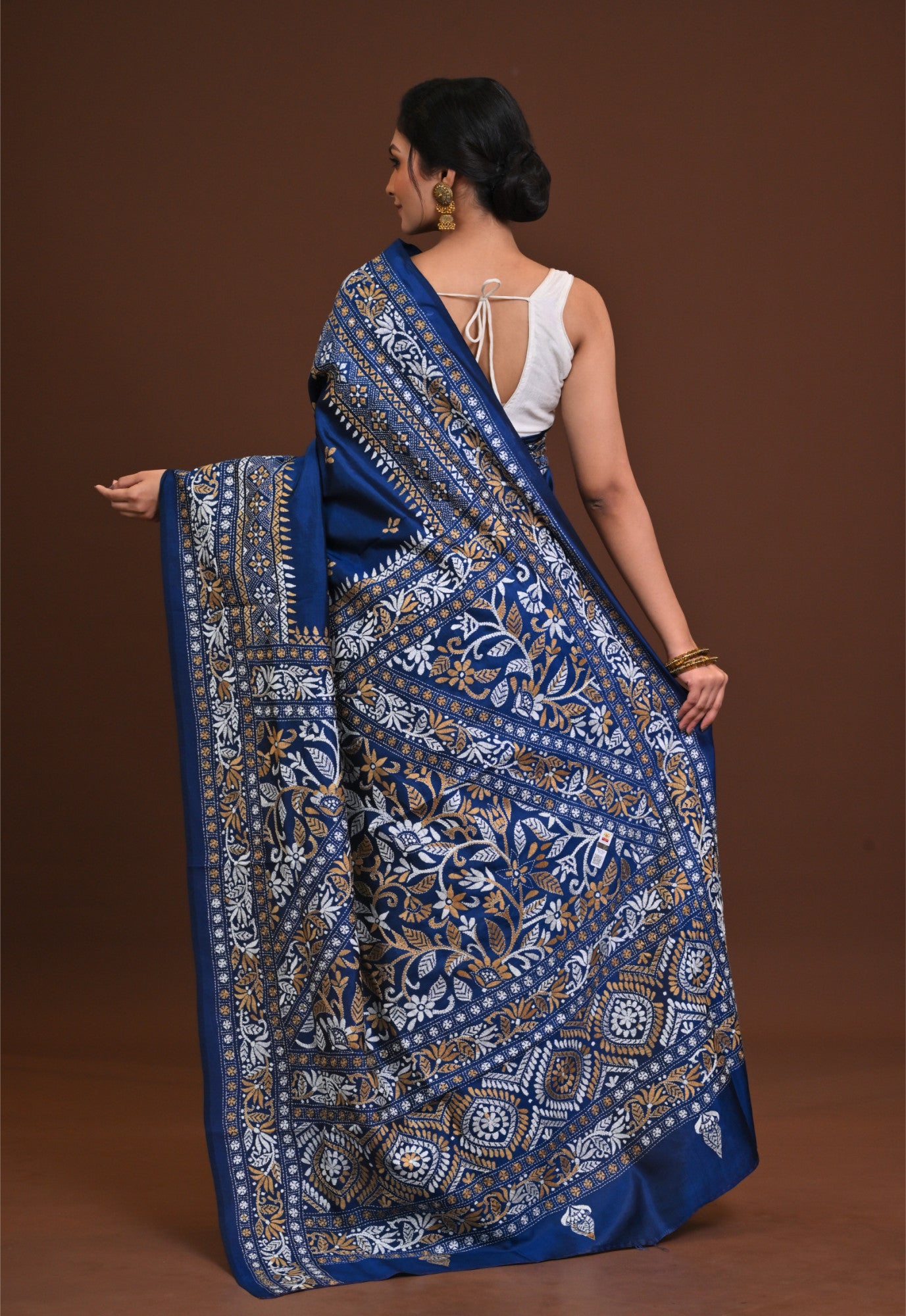 Pure Silk Kantha Saree Thumbnail