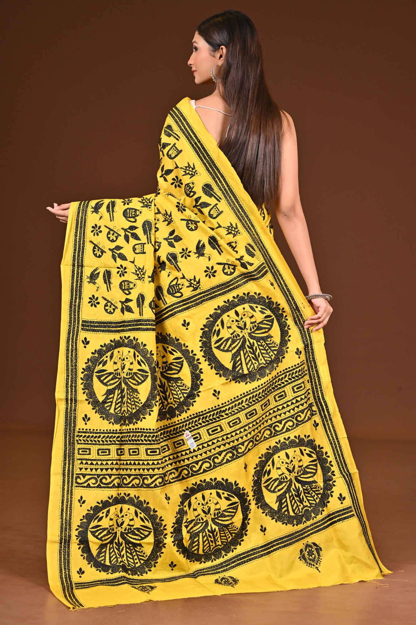 PURE  SILK KANTHA SAREE Thumbnail