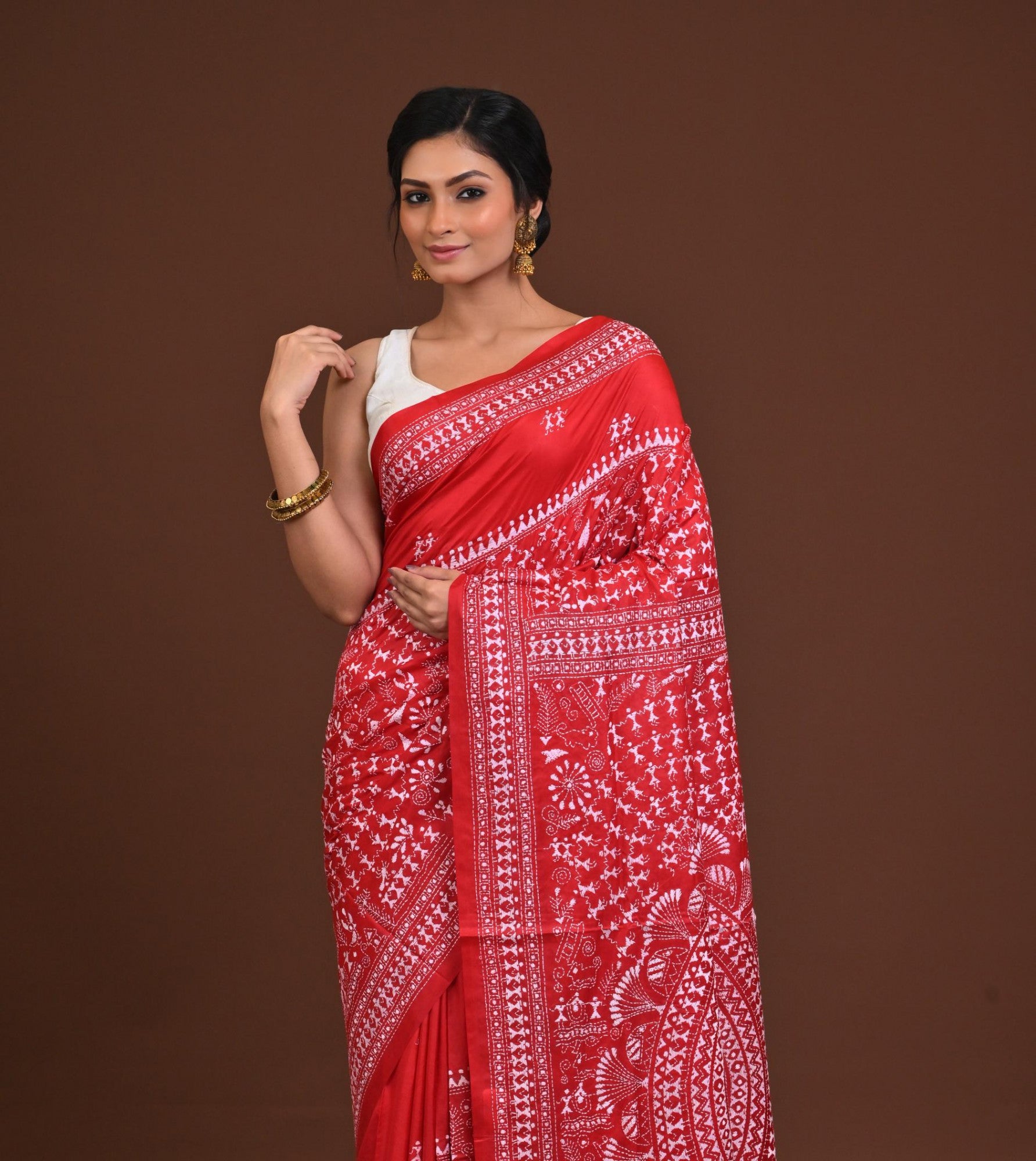 Pure Silk Kantha Saree Thumbnail
