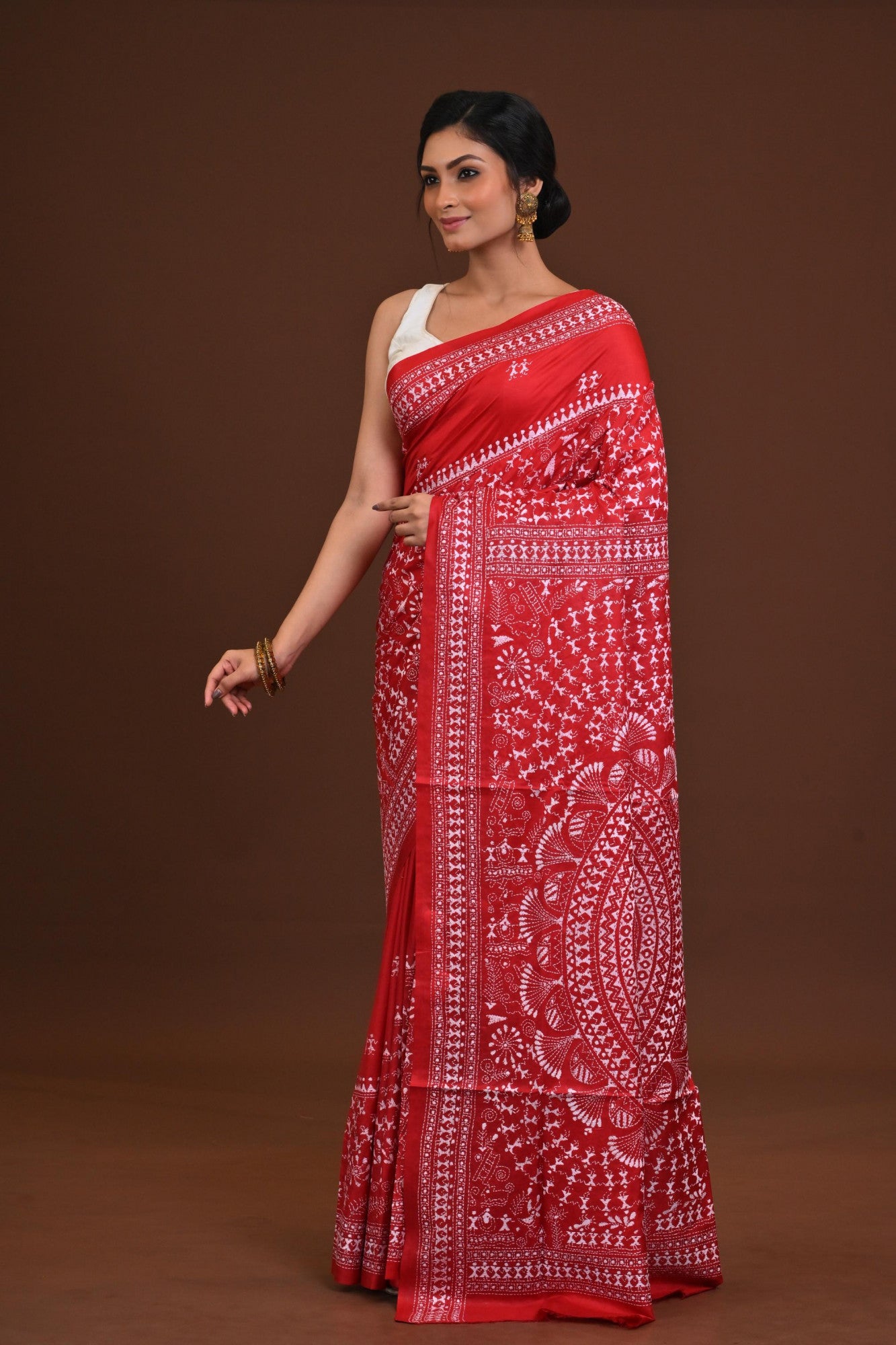 Pure Silk Kantha Saree Thumbnail
