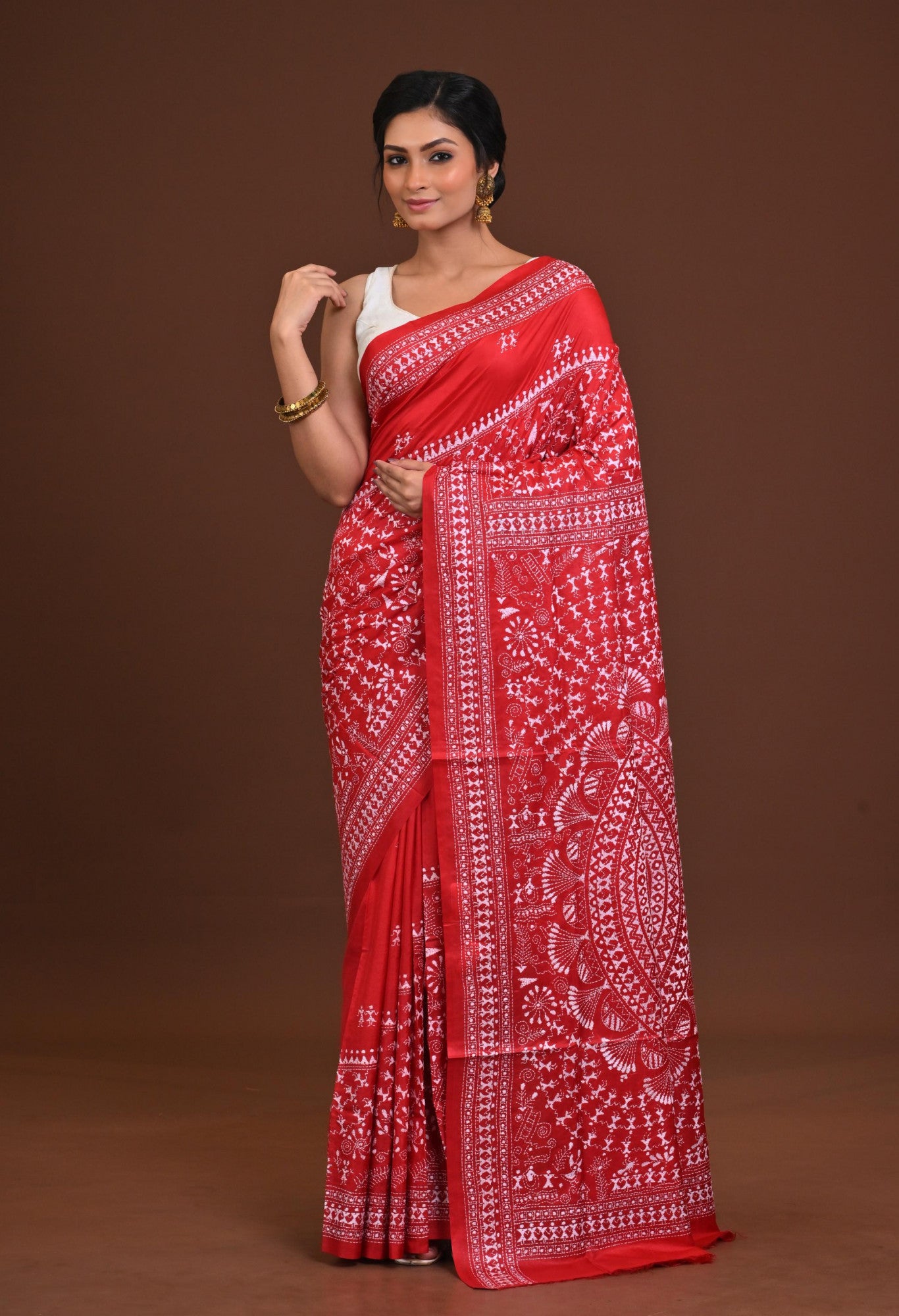 Pure Silk Kantha Saree Thumbnail