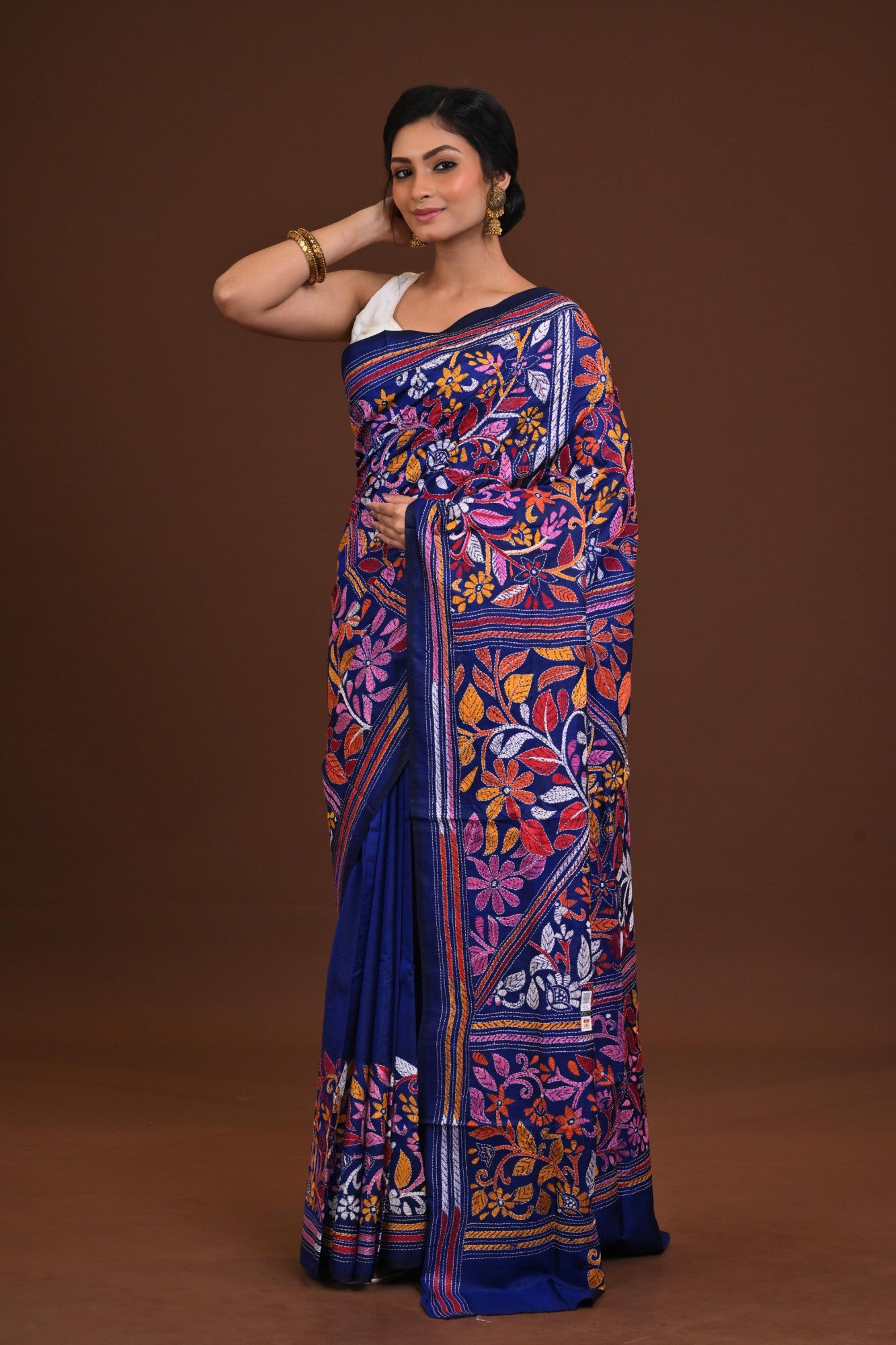 Pure Silk Kantha Saree Thumbnail