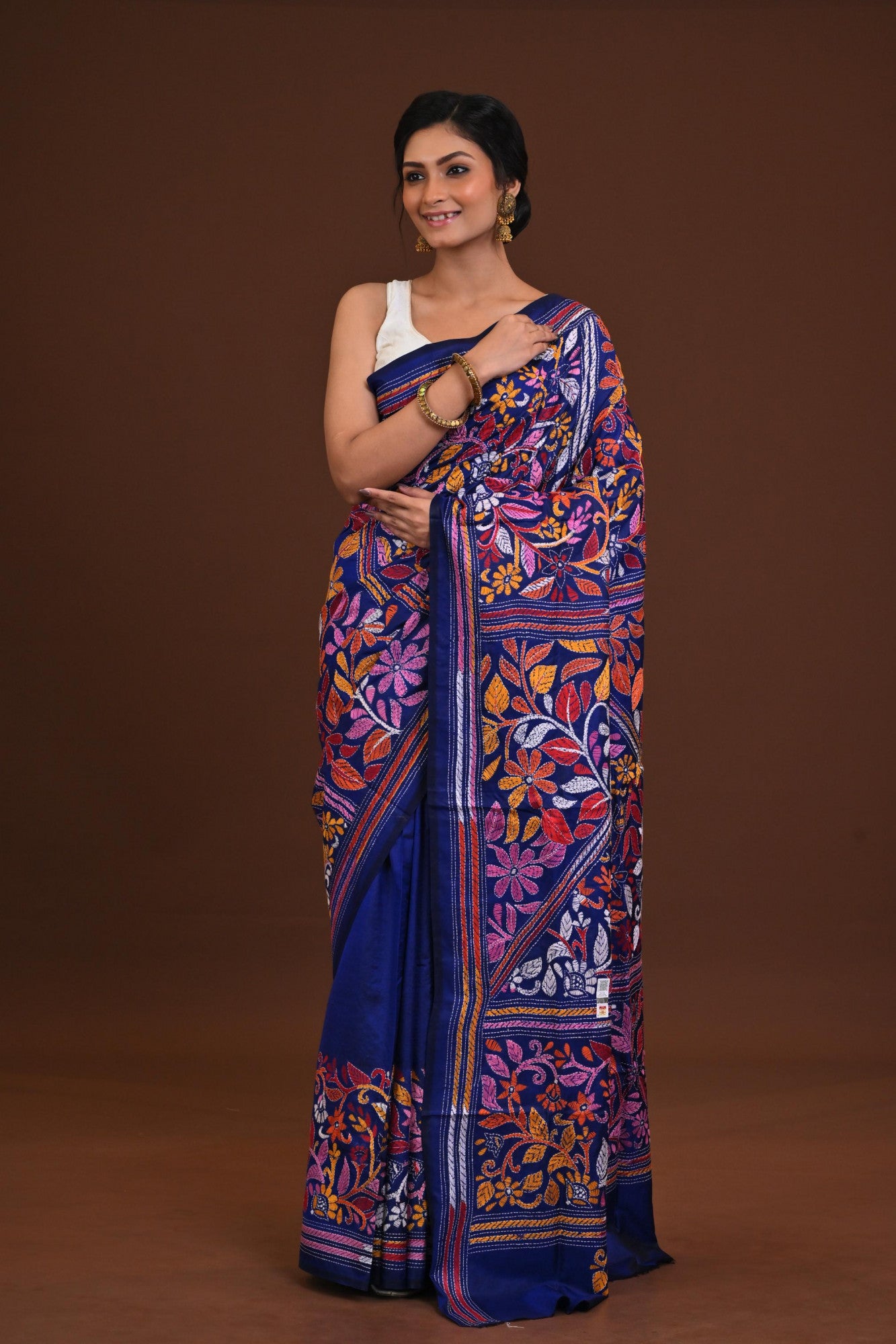 Pure Silk Kantha Saree Thumbnail