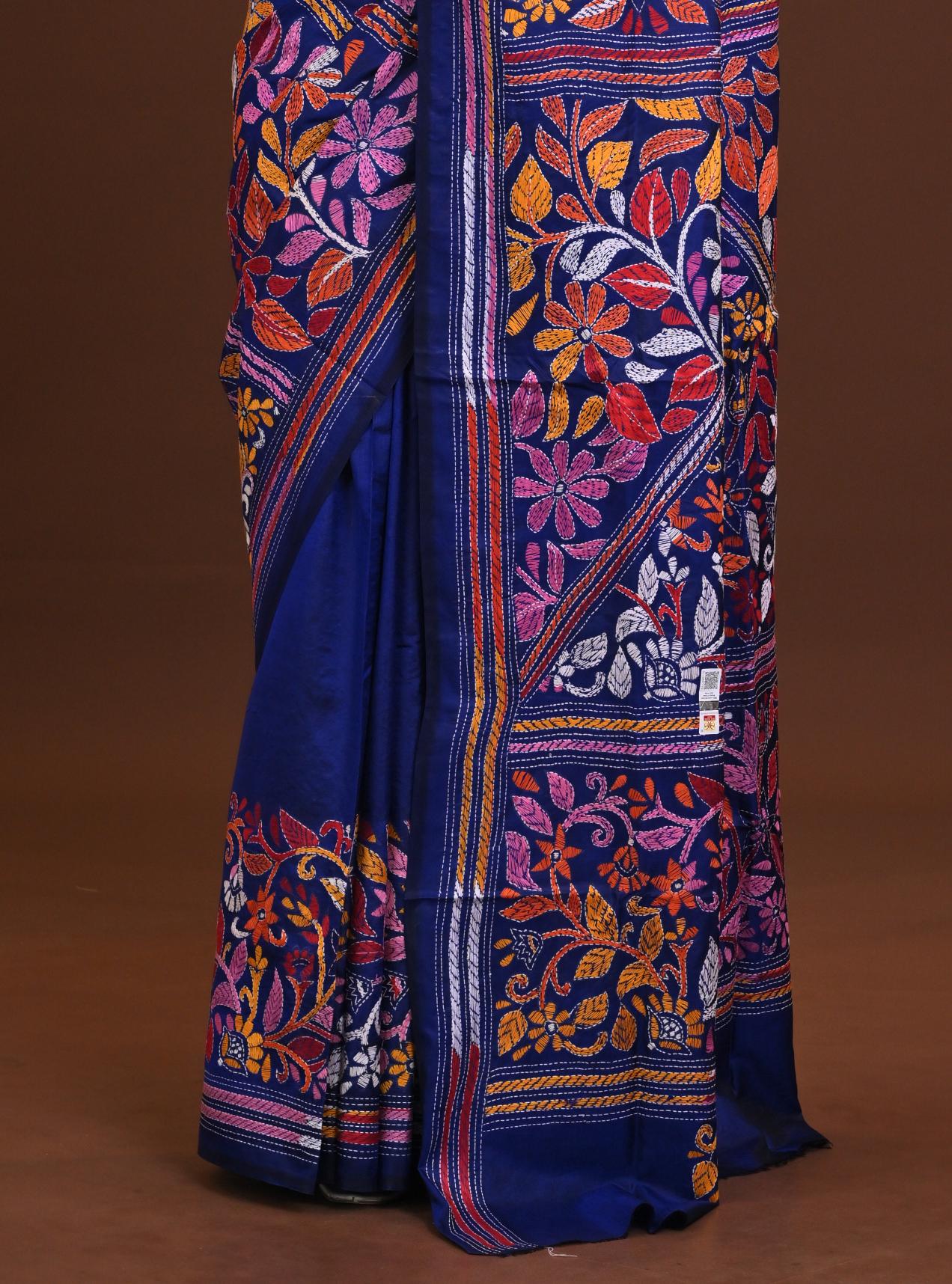 Pure Silk Kantha Saree Thumbnail