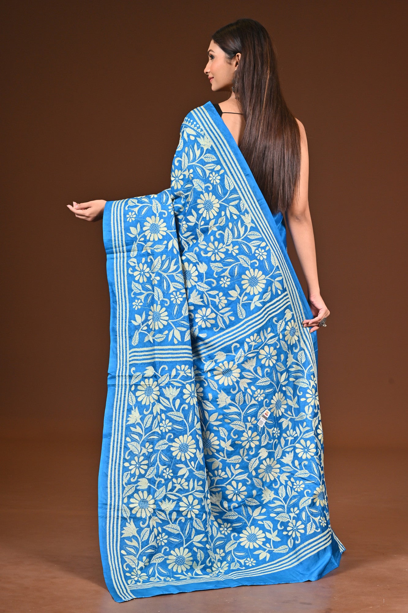 PURE  SILK KANTHA SAREE Thumbnail