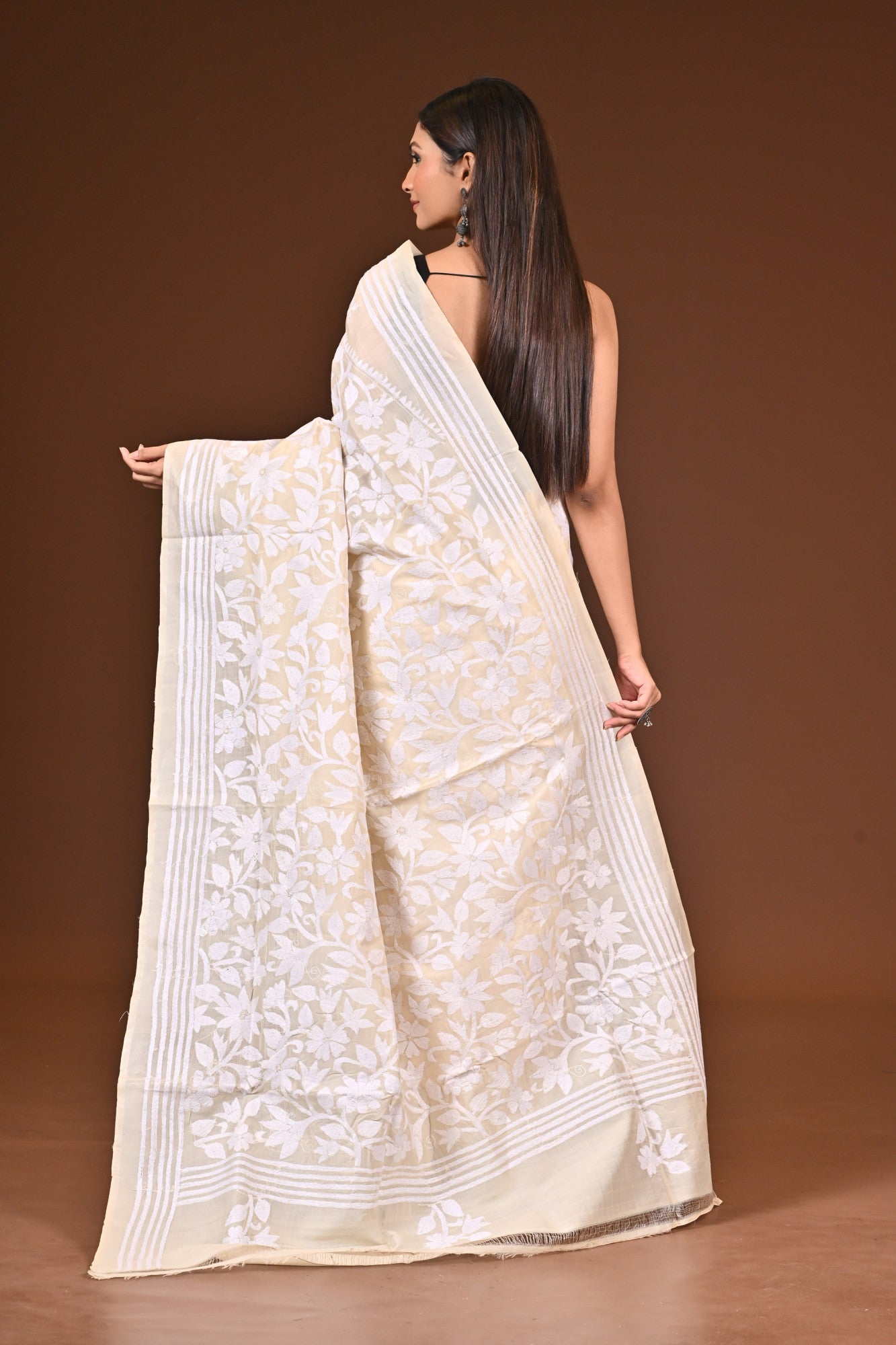 PURE  SILK KANTHA SAREE Thumbnail