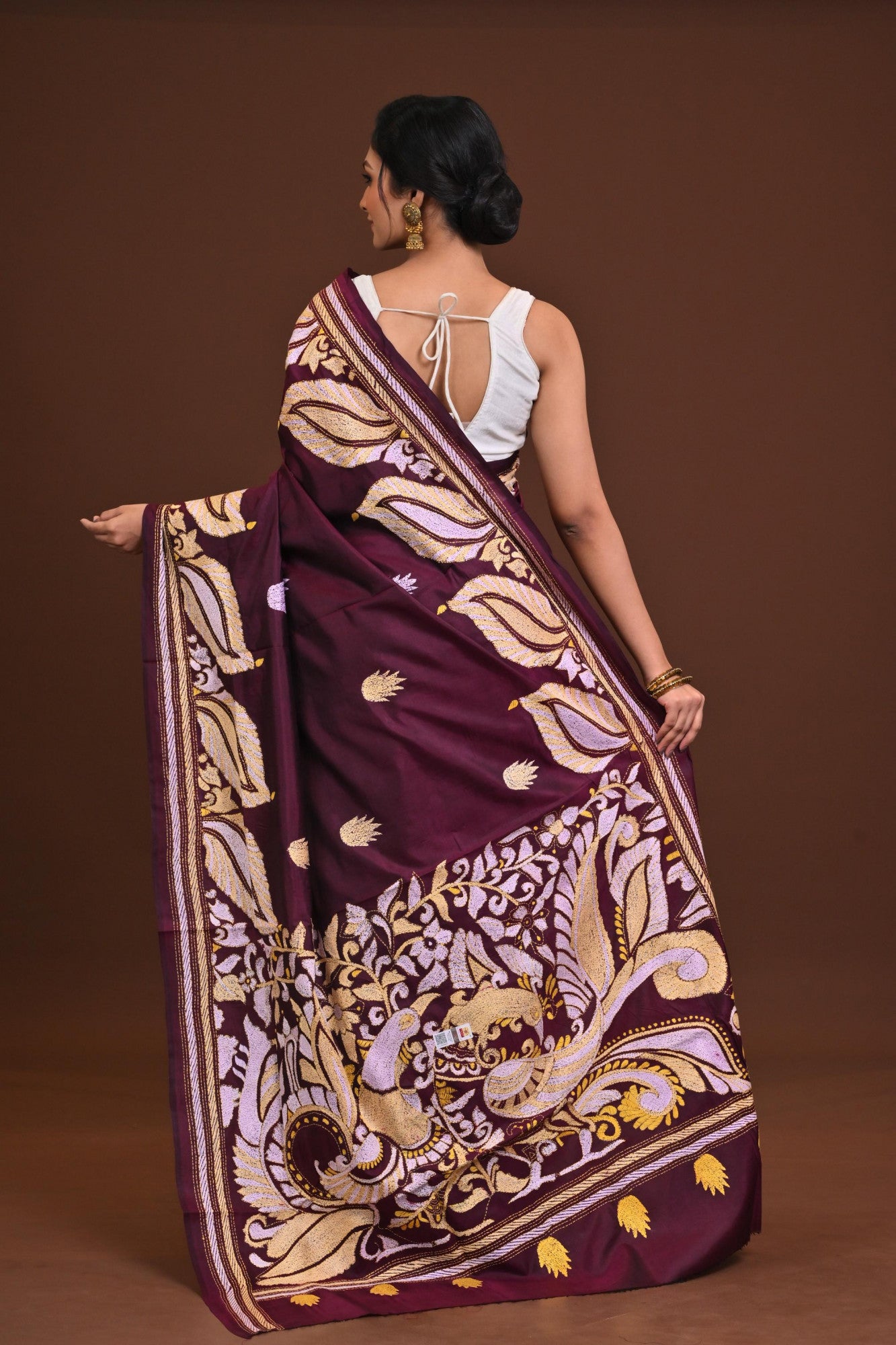 Pure Silk Kantha Saree Thumbnail