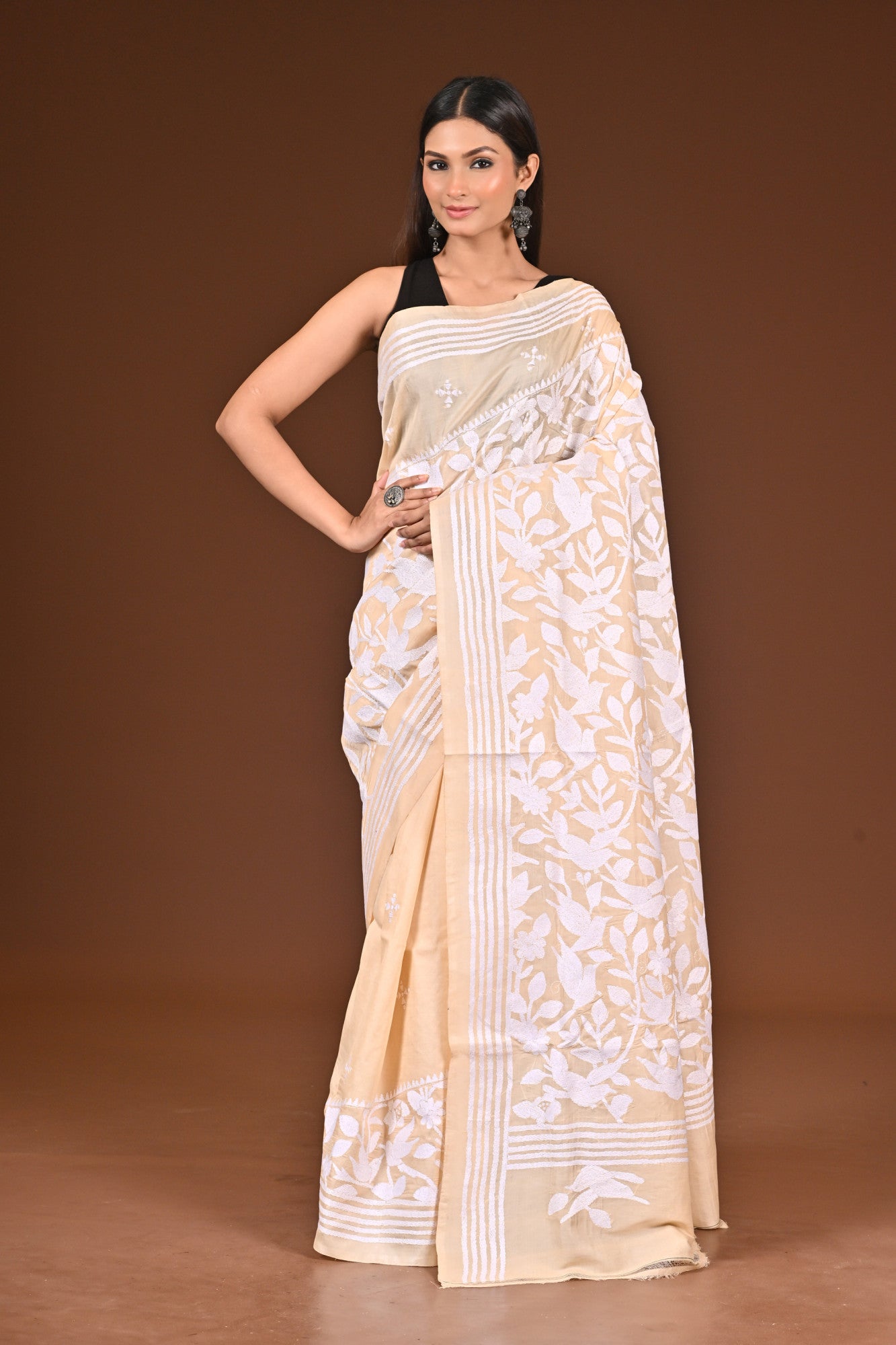 PURE  SILK KANTHA SAREE