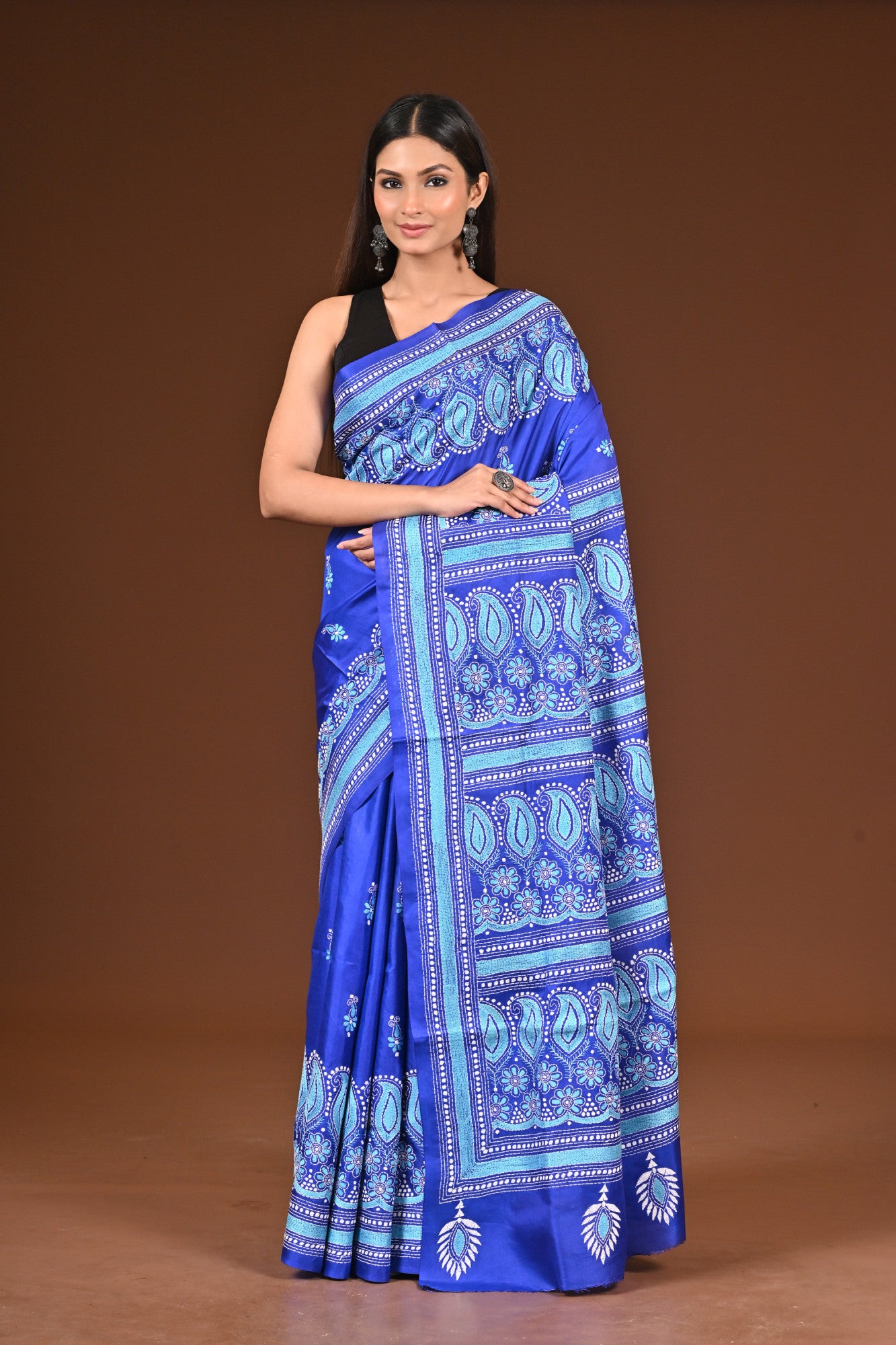 PURE  SILK KANTHA SAREE
