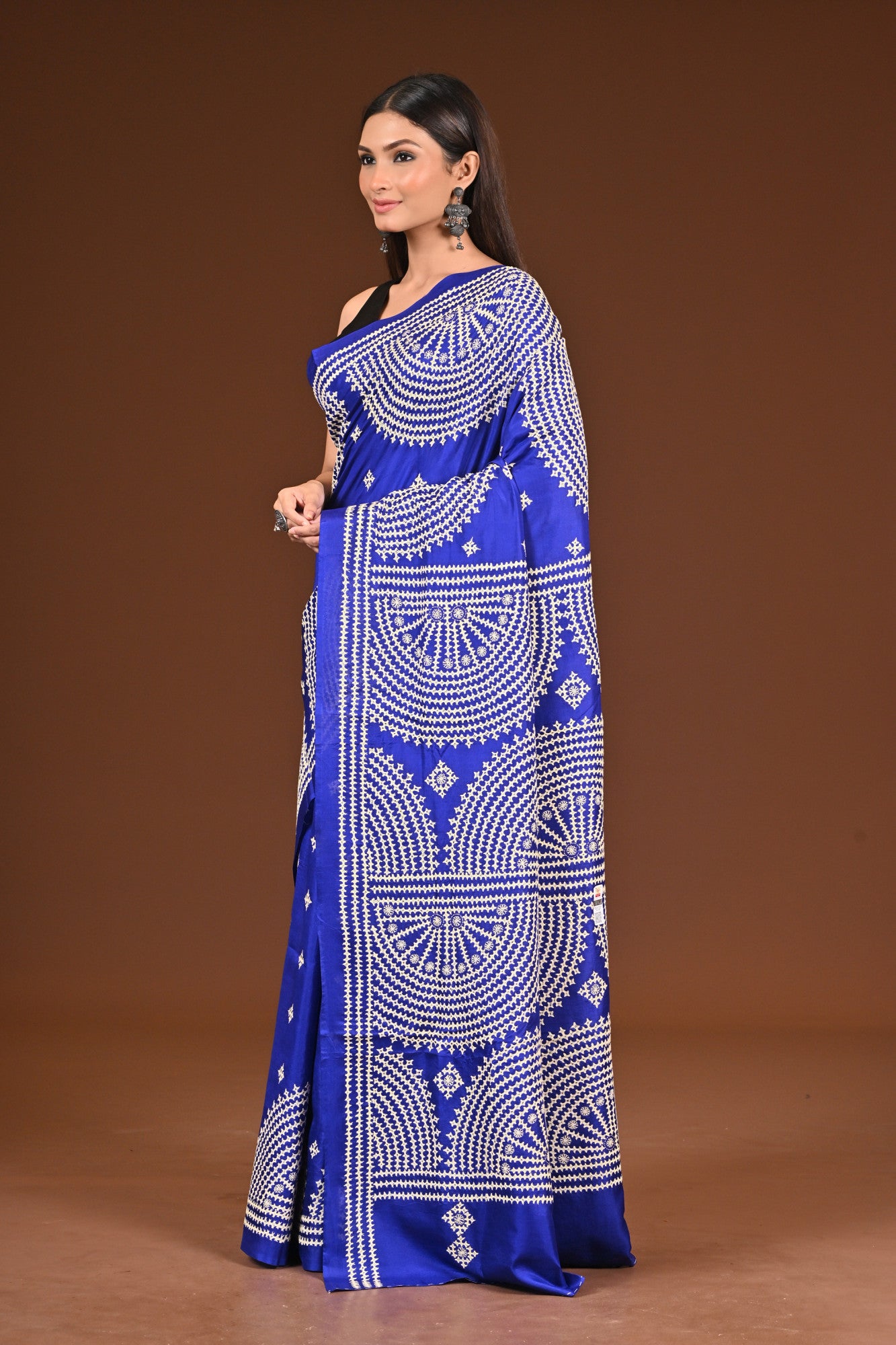 PURE  SILK KANTHA SAREE Thumbnail