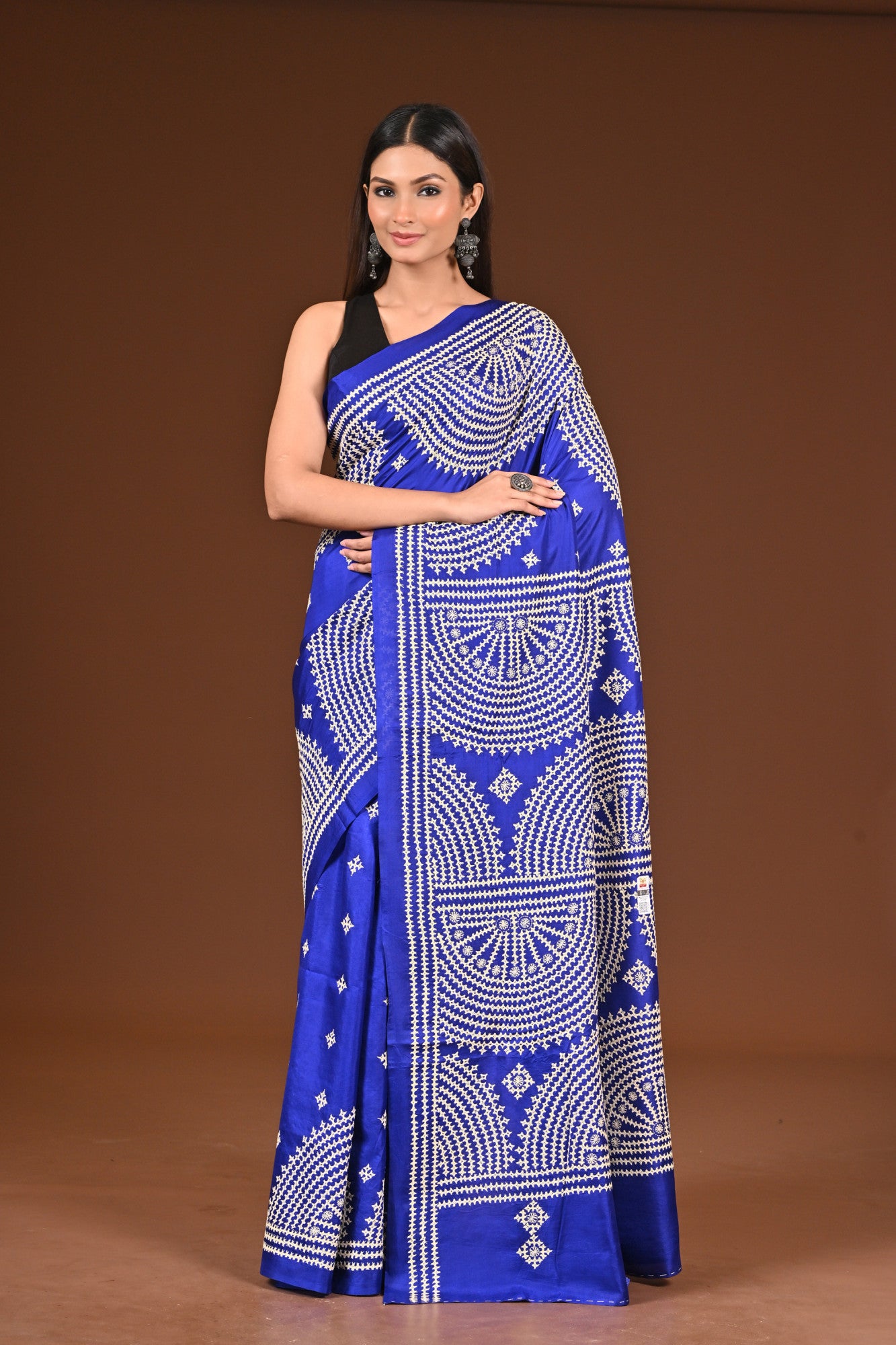 PURE  SILK KANTHA SAREE Thumbnail
