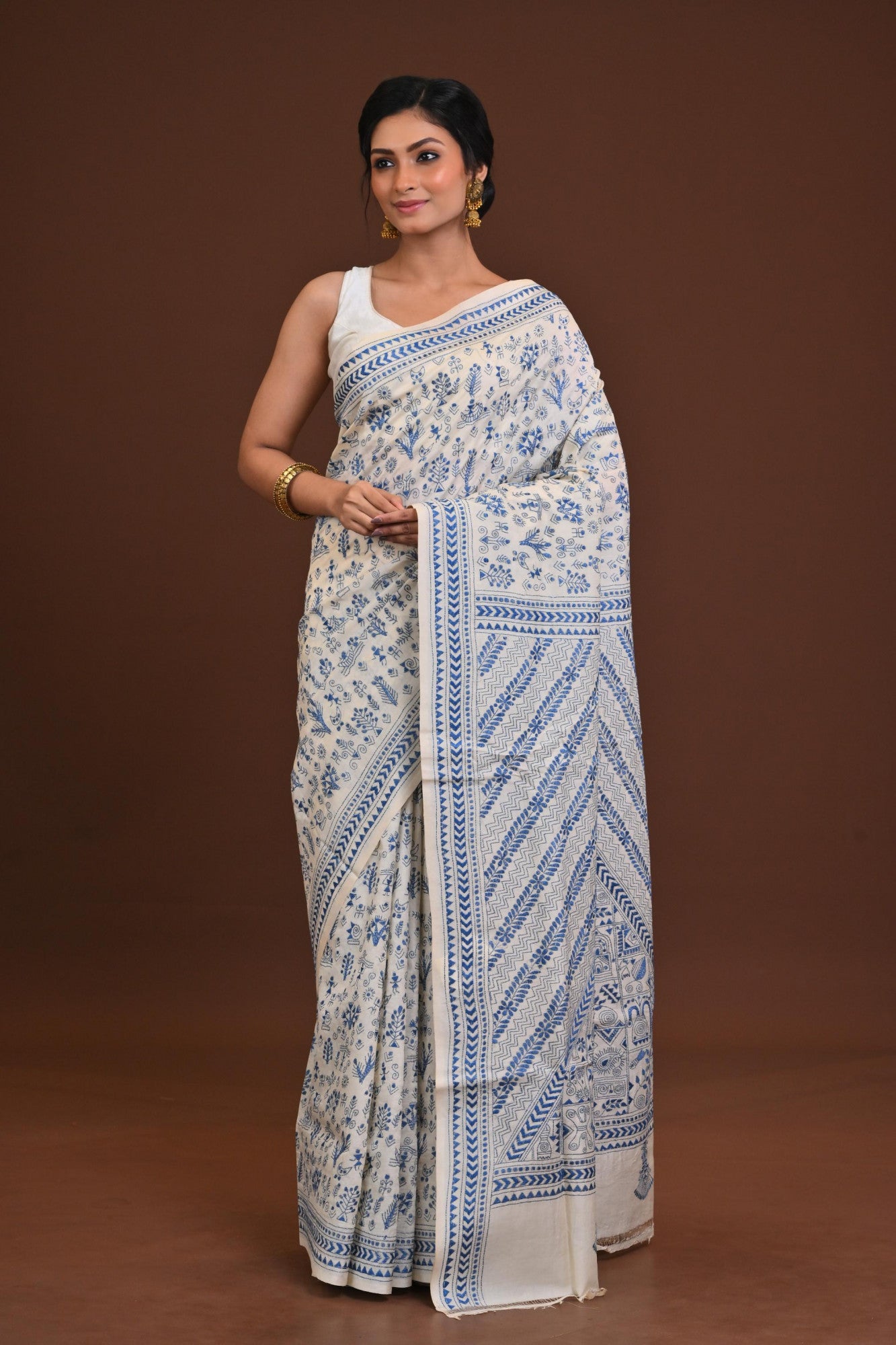 Pure Silk Kantha Saree