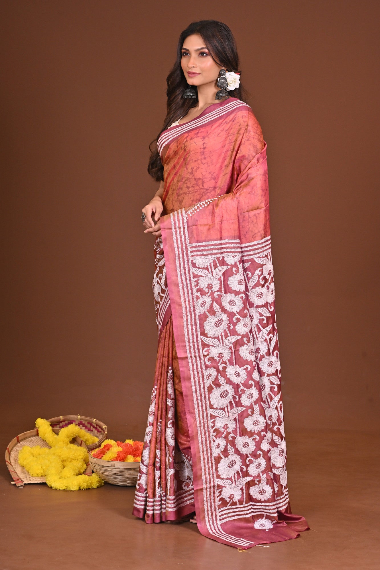 RANGAMRITTIKA BLENDED SILK KANTHA SAREE Thumbnail