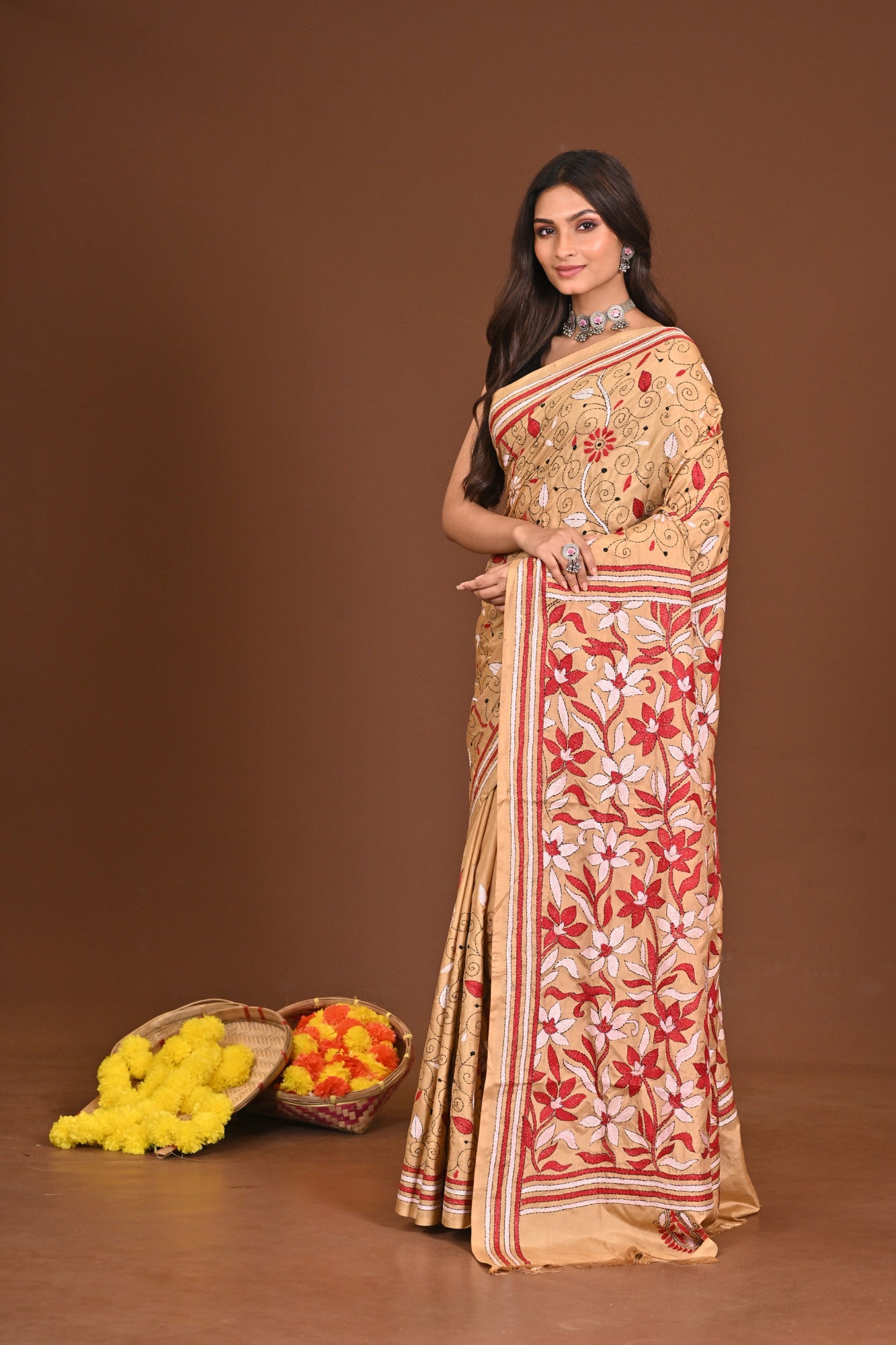RATNAPRIYA BLENDED SILK KANTHA SAREE Thumbnail
