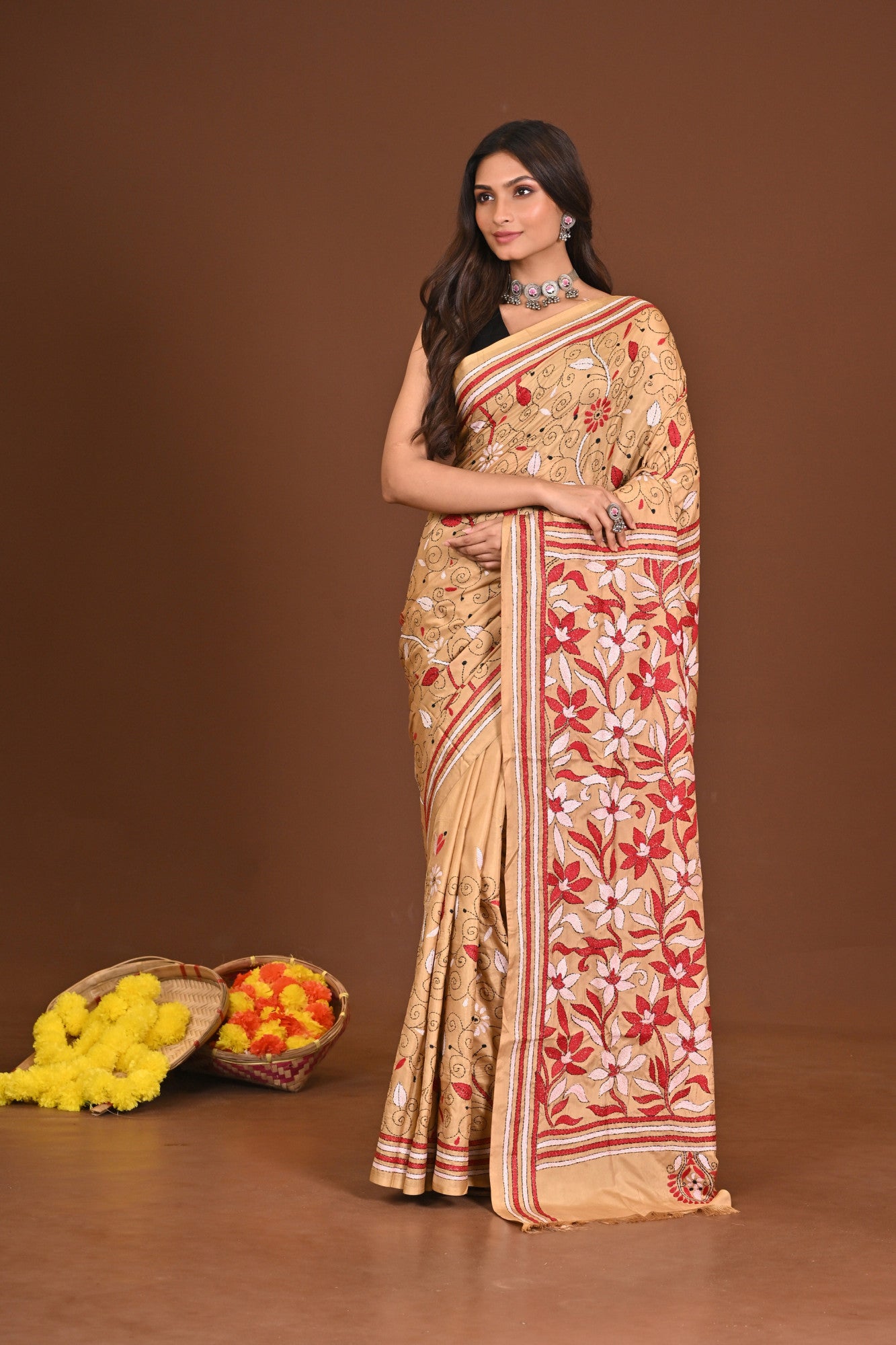 RATNAPRIYA BLENDED SILK KANTHA SAREE Thumbnail