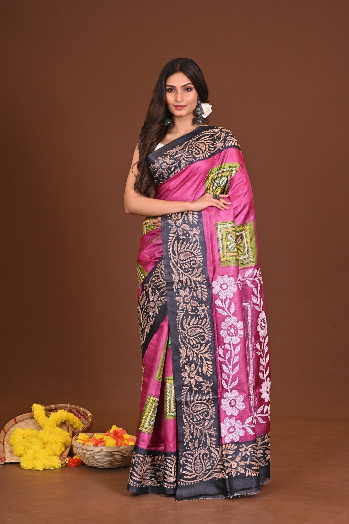 RONGTULIKA TUSSAR DIY KANTHA SAREE Thumbnail