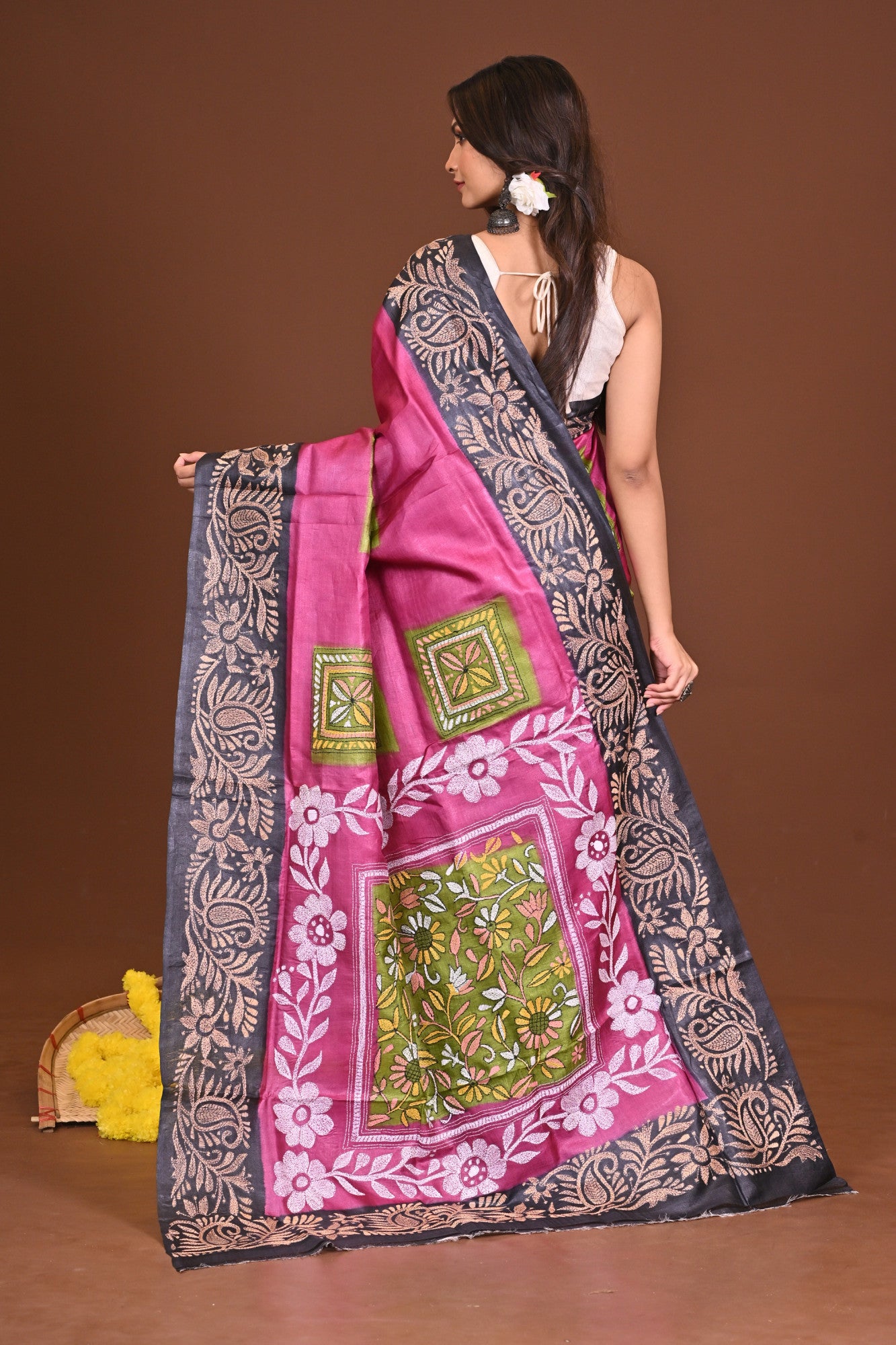 RONGTULIKA TUSSAR DIY KANTHA SAREE Thumbnail