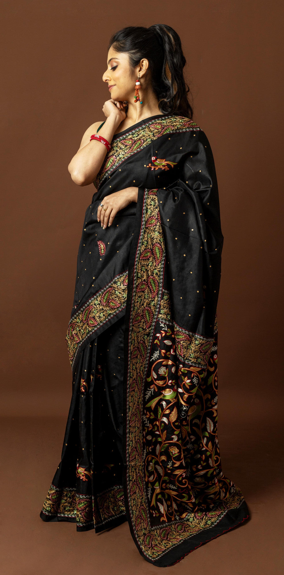 KATAN 3D KANTHA SAREE Thumbnail