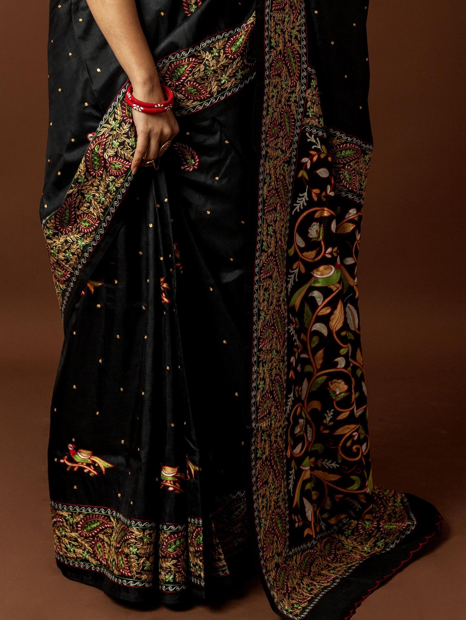 PURE SILK KANTHA SAREE