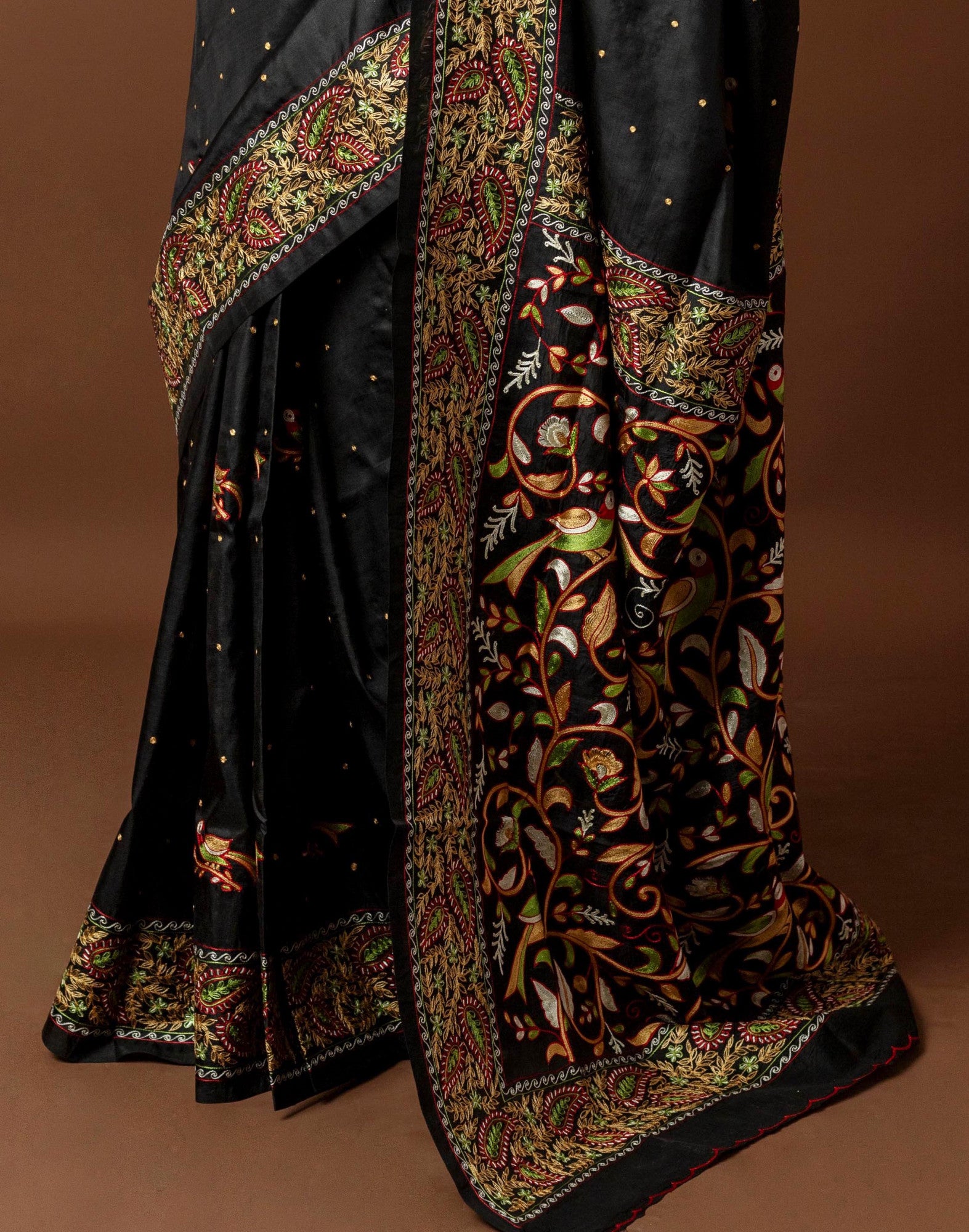 Silk Ari Kantha Saree Thumbnail