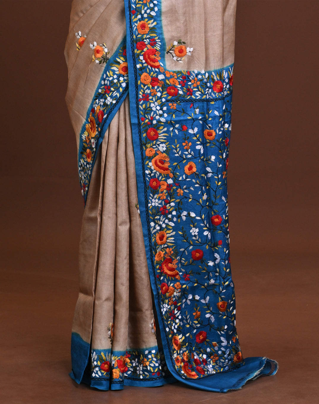 Silk Jalchuri Allover Kantha Saree Thumbnail