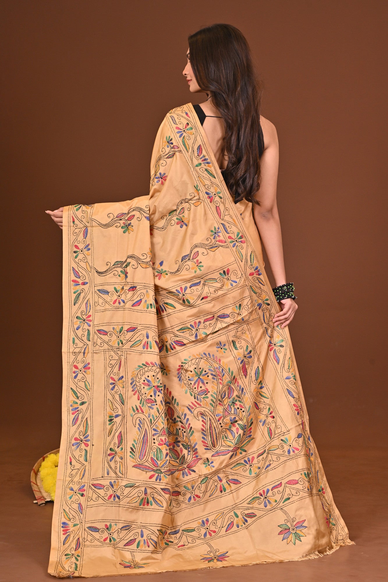 Swarnajanli Blended Silk Kantha Saree Thumbnail